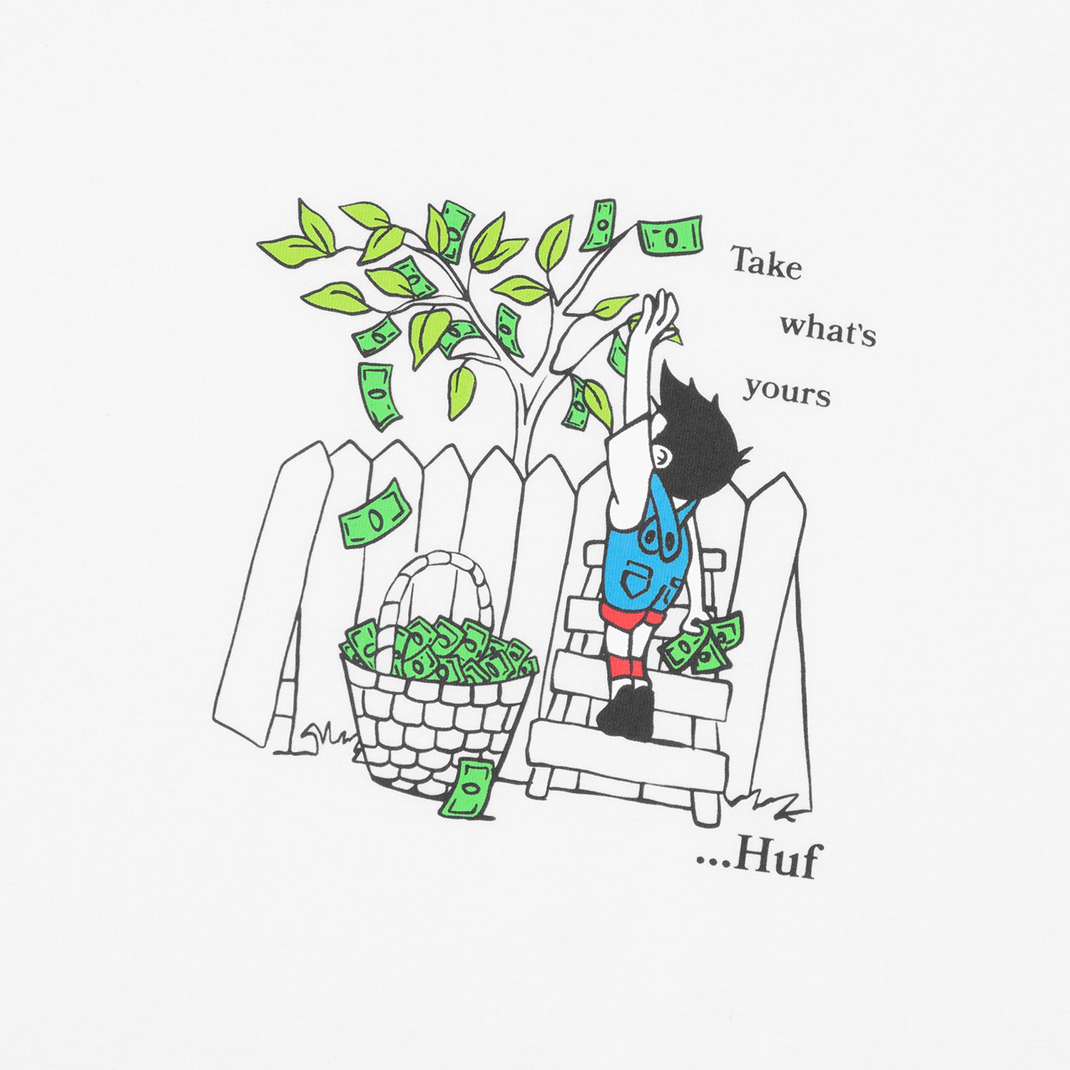HUF (ハフ) Worldwide JP /T-SHIRTS(Tシャツ)/ TAKE YOURS TEE商品 / WHITE