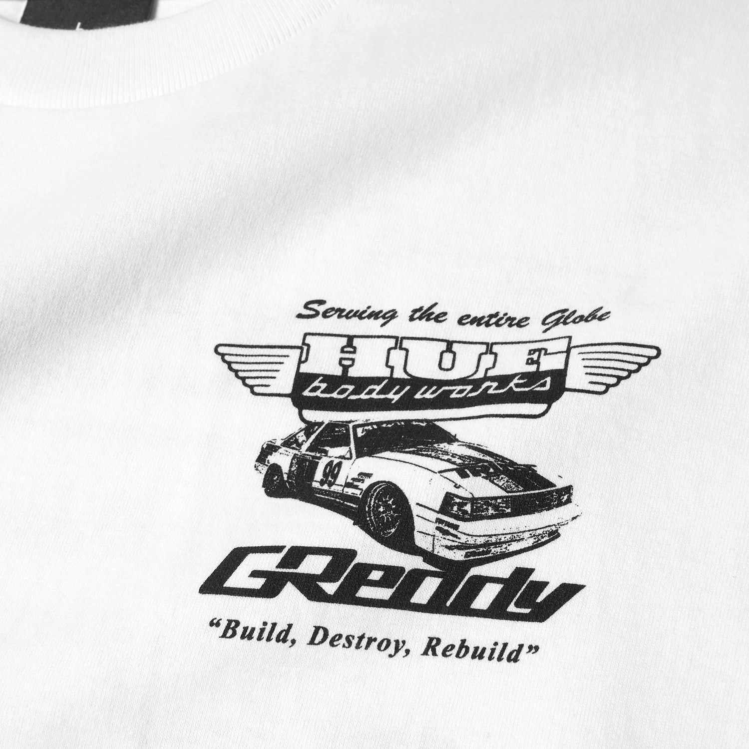 HUF (ハフ) Worldwide JP /T-SHIRTS(Tシャツ)/ HUF X GREDDY BODY WORKS TEE商品 / WHITE