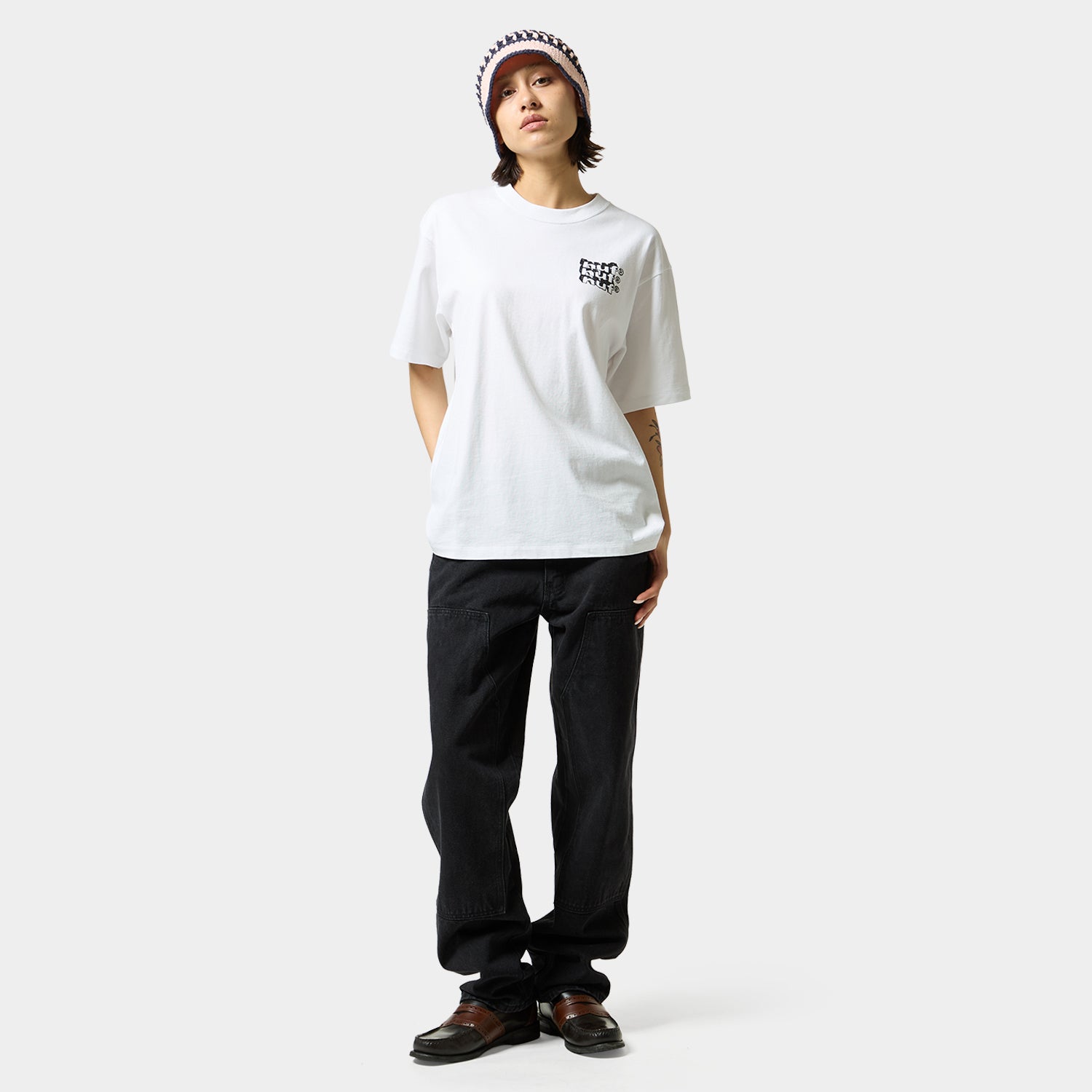 HUF (ハフ) Worldwide JP /T-SHIRTS(Tシャツ)/ HAND STACKED TEE商品 / WHITE