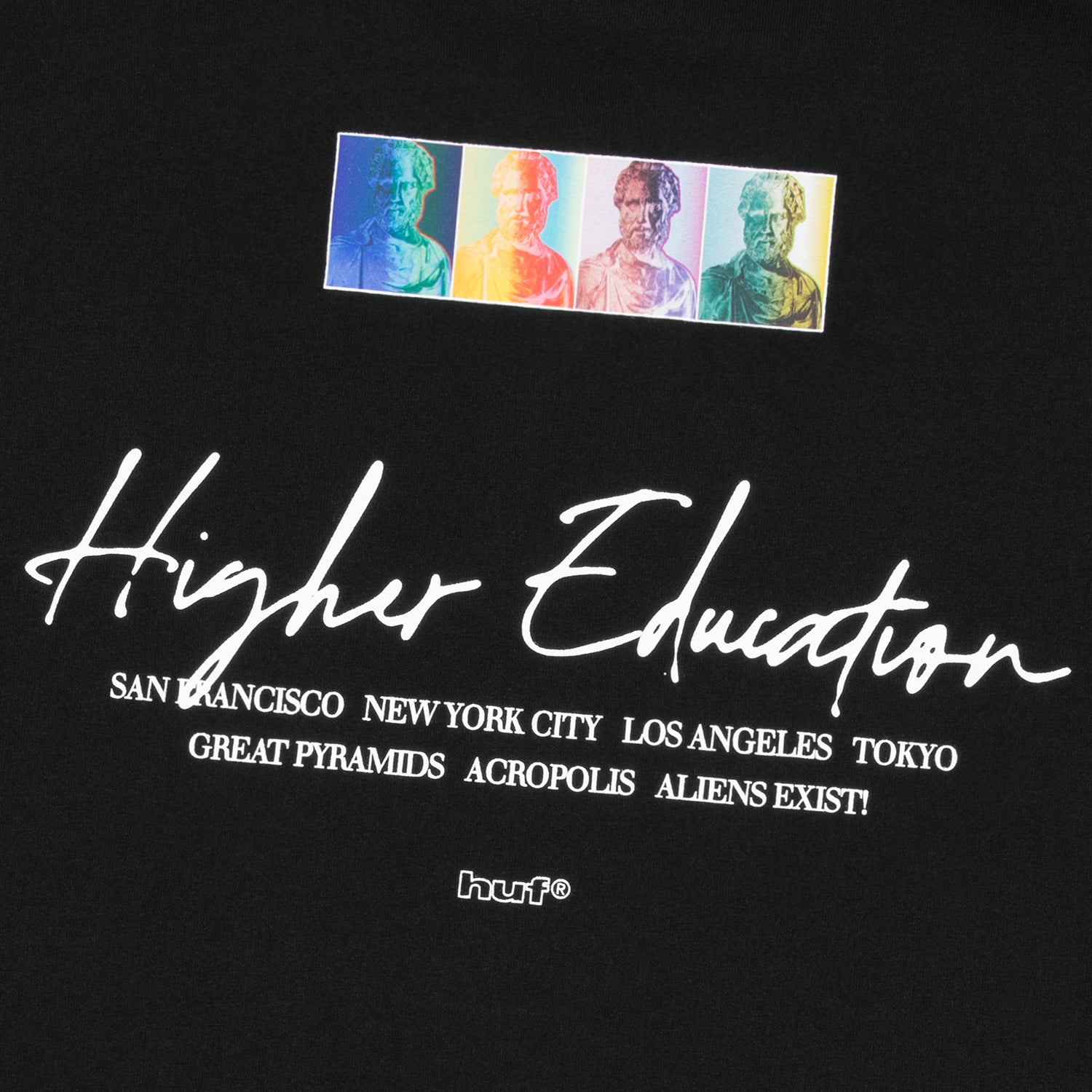 HUF (ハフ) Worldwide JP /T-SHIRTS(Tシャツ)/ HIGHER EDUCATION TEE商品 / WHITE