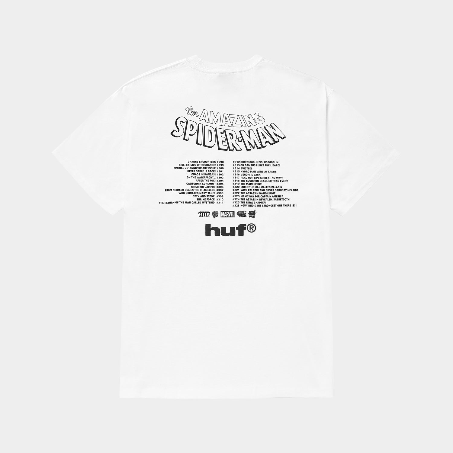 HUF (ハフ) Worldwide JP /T-SHIRTS(Tシャツ)/ HUF X MARVEL SPIDER-MAN THREE HUNDRED TEE商品 / WHITE