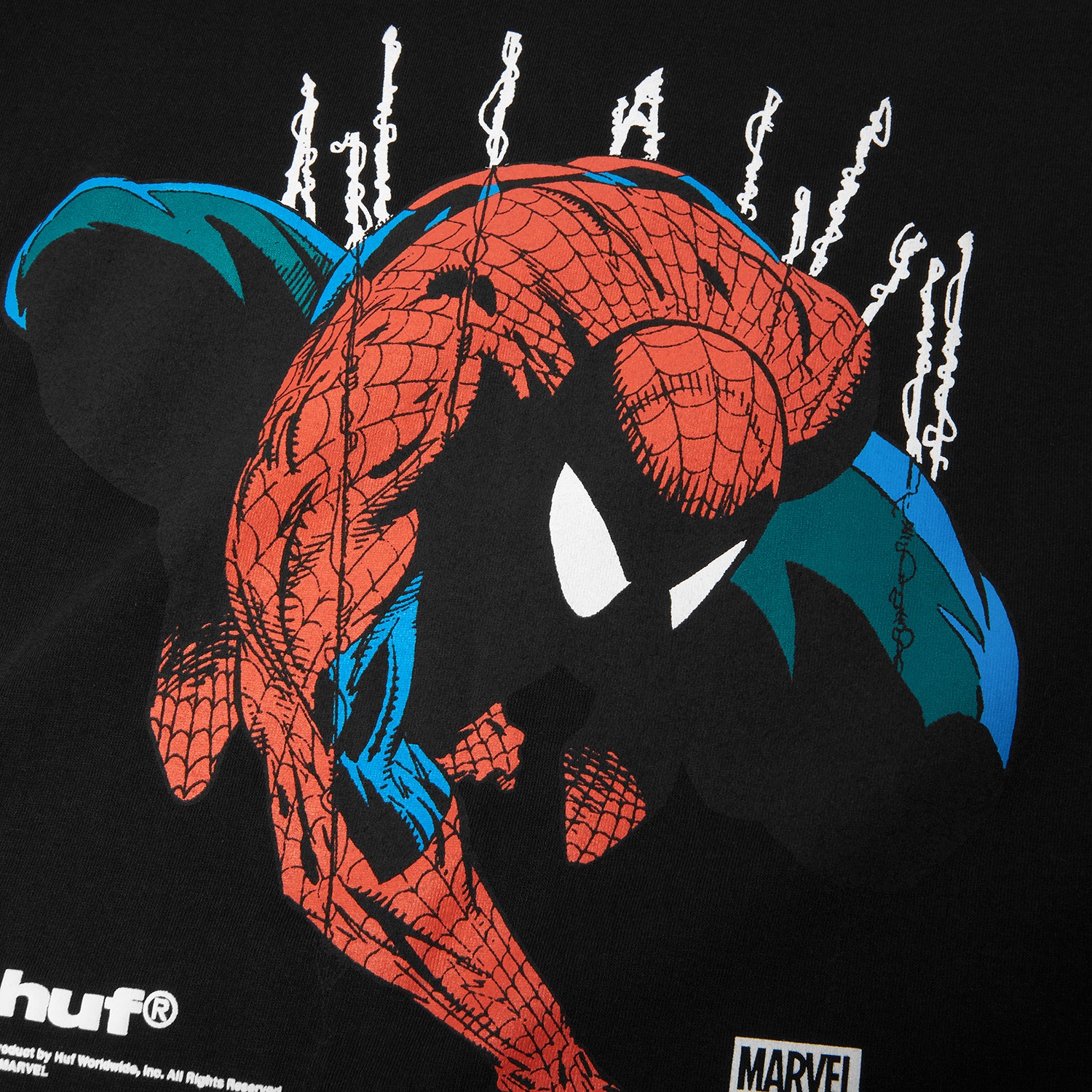 HUF (ハフ) Worldwide JP /T-SHIRTS(Tシャツ)/ HUF X MARVEL SPIDER-MAN PERCEPTIONS TEE商品 / BLACK