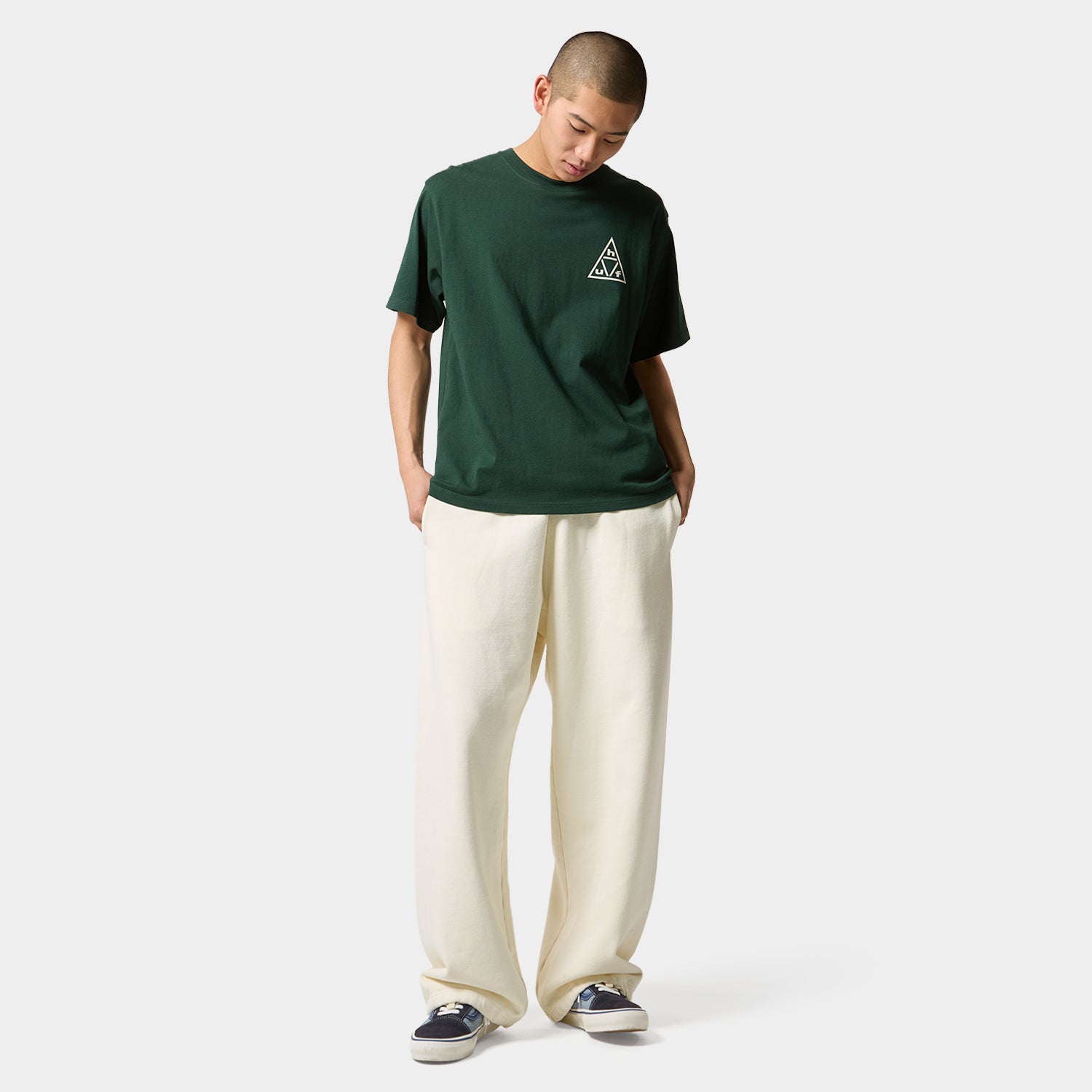 HUF (ハフ) Worldwide JP /T-SHIRTS(Tシャツ)/ TRIPLE TRIANGLE TEE商品 / FOREST GREEN