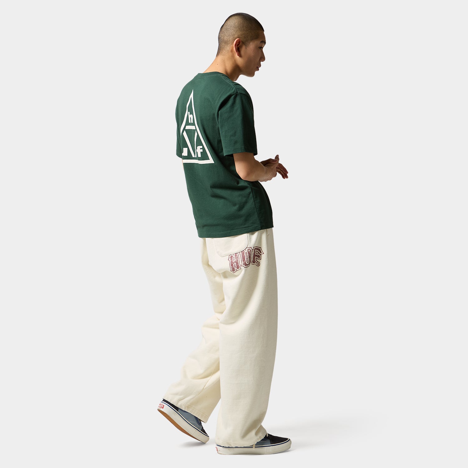 HUF (ハフ) Worldwide JP /T-SHIRTS(Tシャツ)/ TRIPLE TRIANGLE TEE商品 / FOREST GREEN