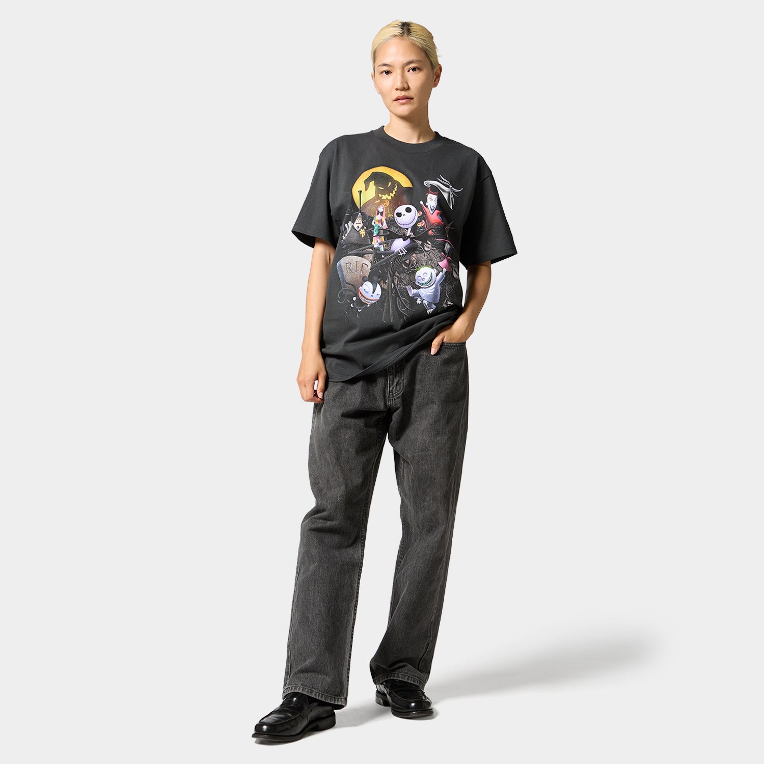 HUF (ハフ) Worldwide JP /T-SHIRTS(Tシャツ)/ HUF X NIGHTMARE BEFORE CHRISTMAS VINTAGE TEE商品 / VINTAGE BLACK
