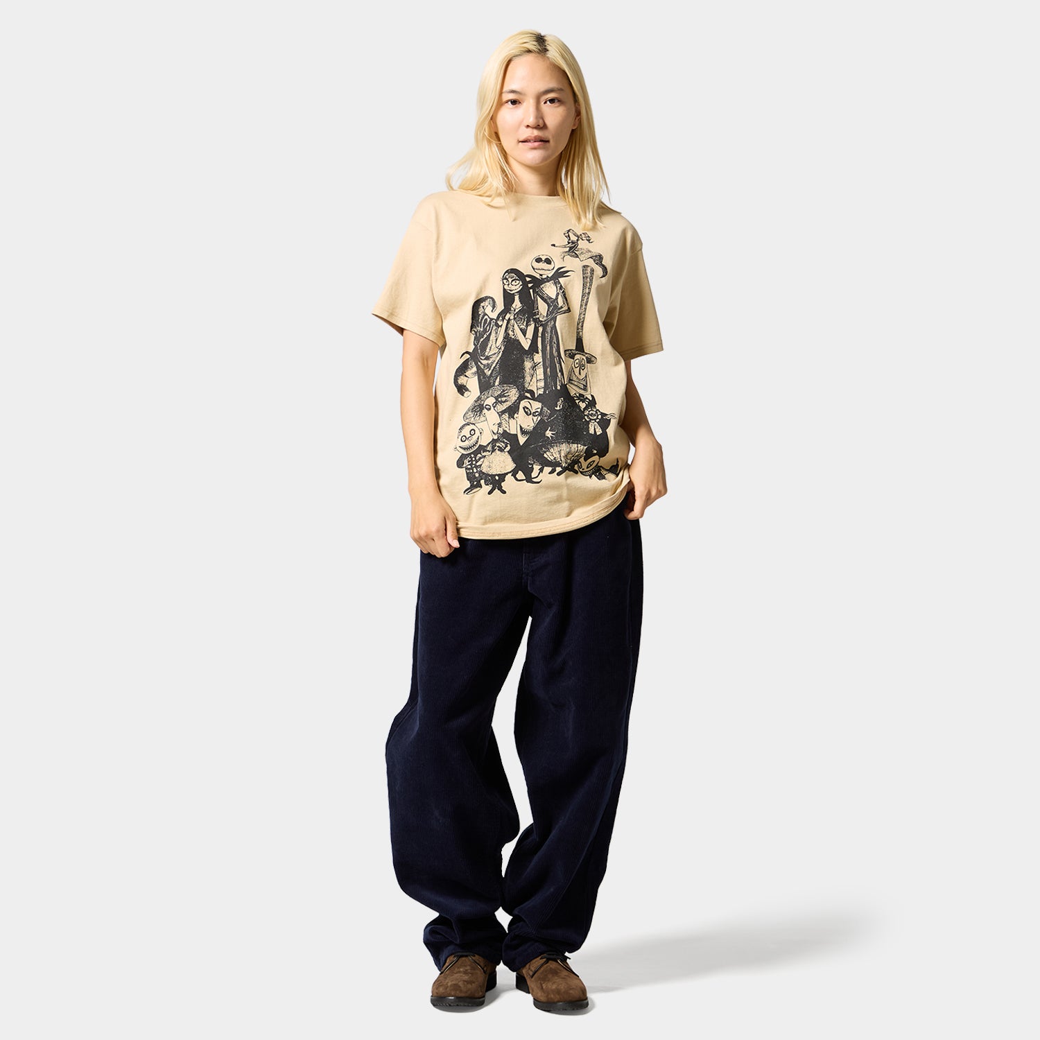 HUF (ハフ) Worldwide JP /T-SHIRTS(Tシャツ)/ HUF X NIGHTMARE BEFORE CHRISTMAS CAST TEE商品 / SAND