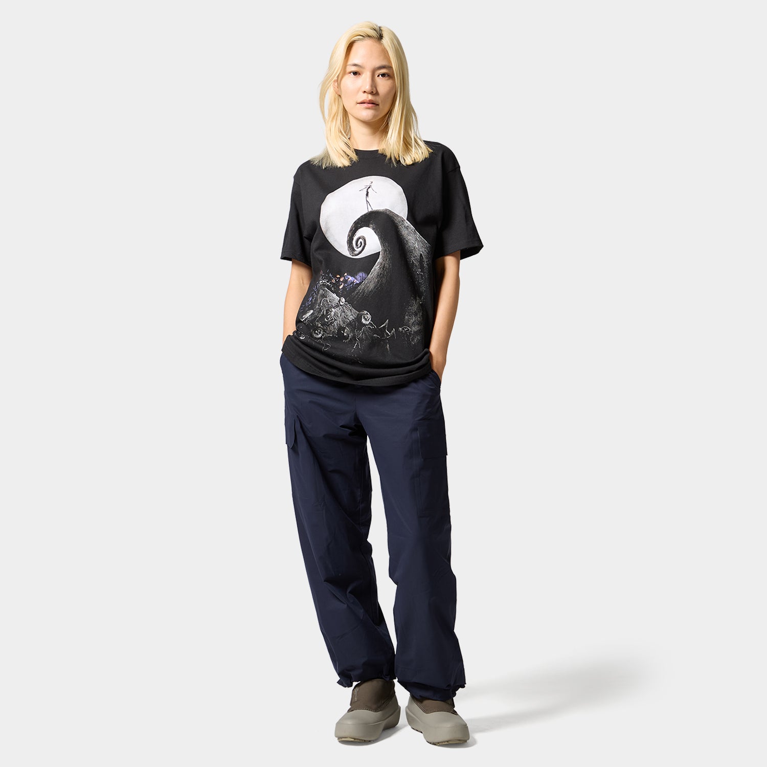 HUF (ハフ) Worldwide JP /T-SHIRTS(Tシャツ)/ HUF X NIGHTMARE BEFORE CHRISTMAS SPIRAL HILL TEE商品 / BLACK
