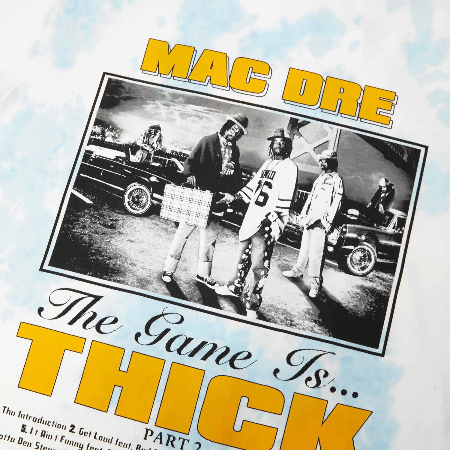 HUF (ハフ) Worldwide JP /T-SHIRTS(Tシャツ)/ HUF X MAC DRE GAME IS THICK TIE-DYE TEE商品 / BLUE