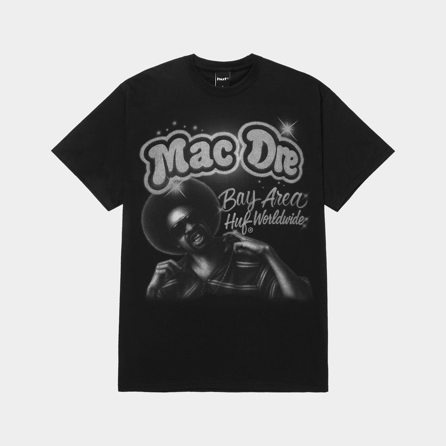 HUF (ハフ) Worldwide JP /T-SHIRTS(Tシャツ)/ HUF X MAC DRE AIRBRUSH TEE商品 / BLACK