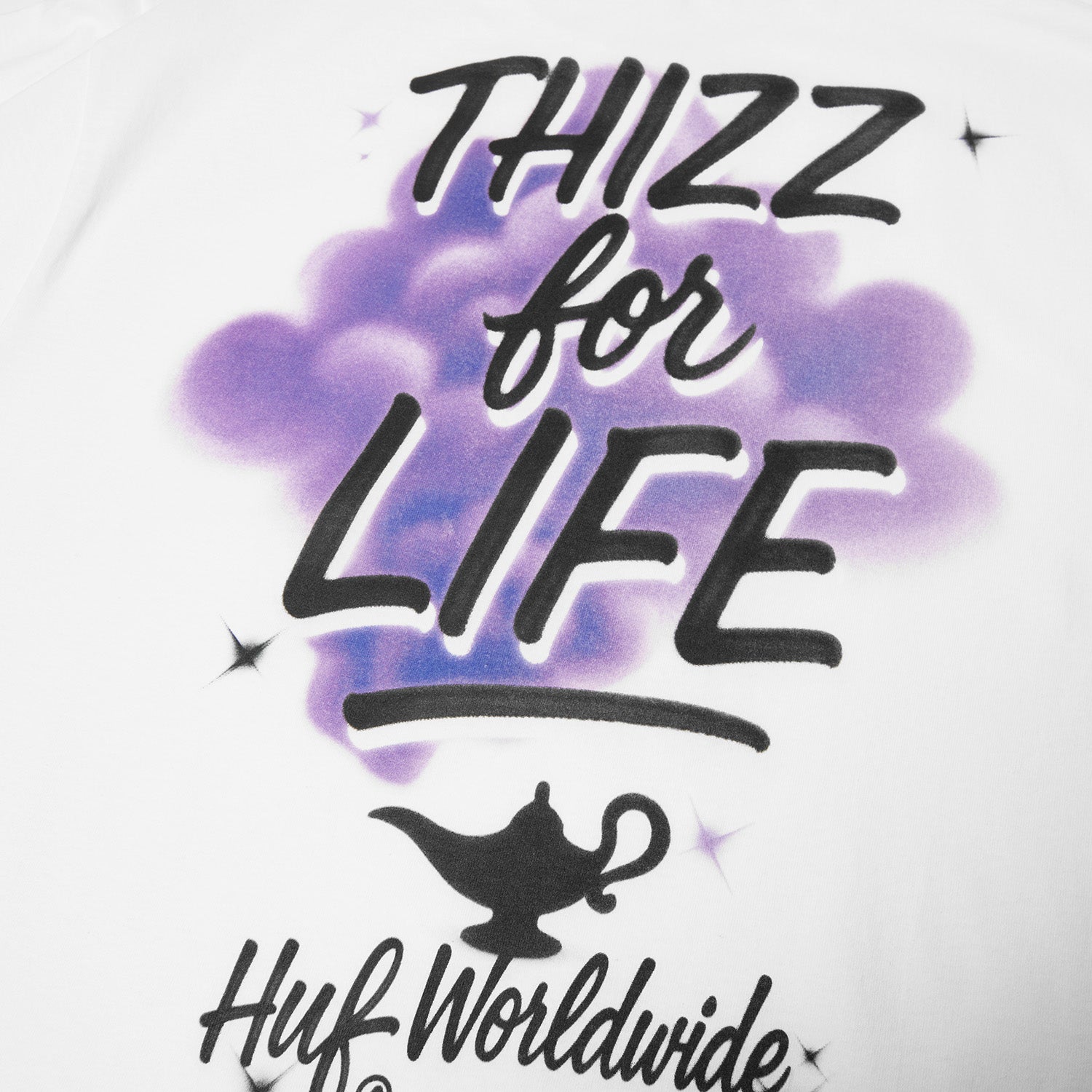 HUF (ハフ) Worldwide JP /T-SHIRTS(Tシャツ)/ HUF X MAC DRE THIZZ FOR LIFE TEE商品 / WHITE