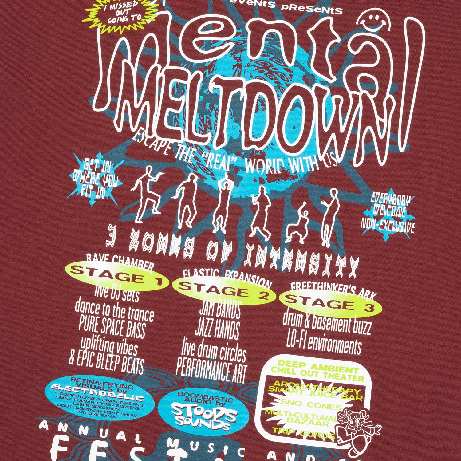 HUF (ハフ) Worldwide JP /T-SHIRTS(Tシャツ)/ MENTAL MELTDOWN TEE商品 / BLACK