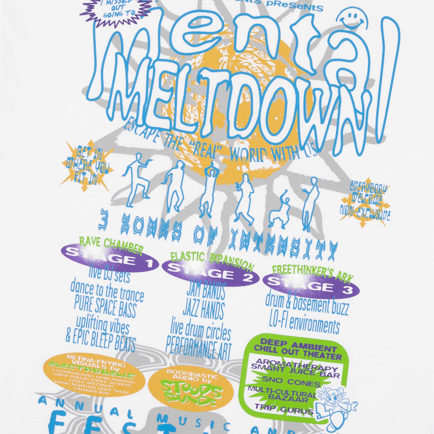 HUF (ハフ) Worldwide JP /T-SHIRTS(Tシャツ)/ MENTAL MELTDOWN TEE商品 / BLACK