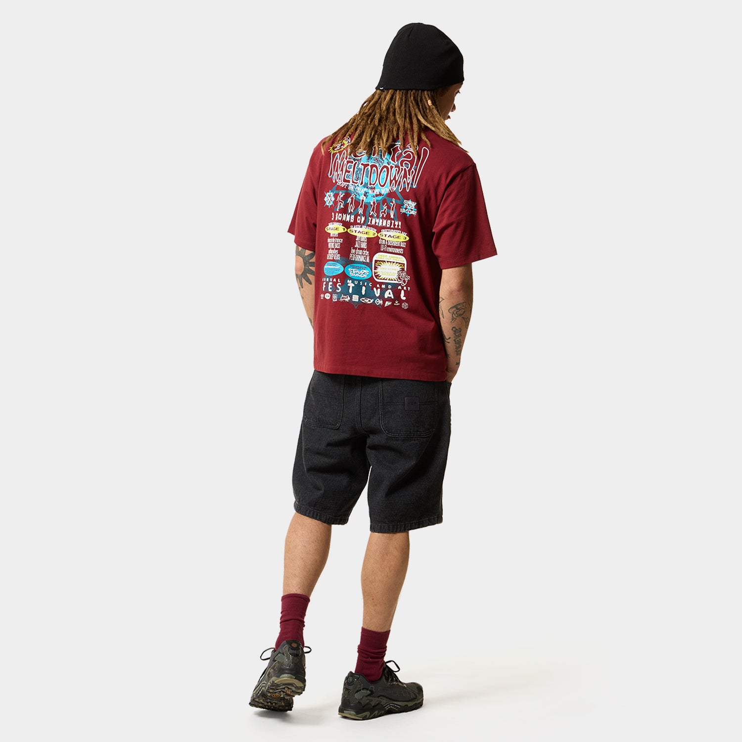 HUF (ハフ) Worldwide JP /T-SHIRTS(Tシャツ)/ MENTAL MELTDOWN TEE商品 / BLACK