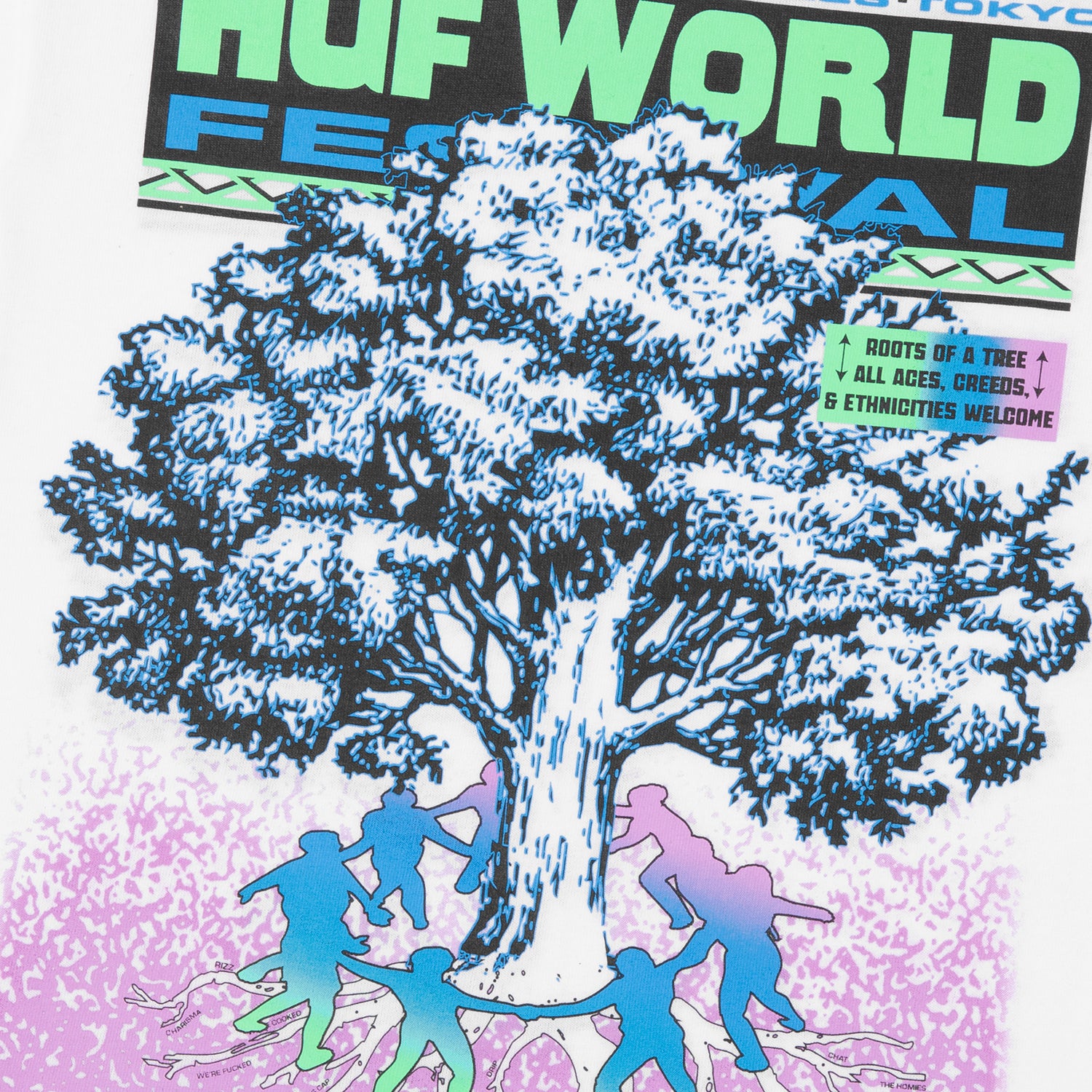 HUF (ハフ) Worldwide JP /T-SHIRTS(Tシャツ)/ WORLD FESTIVAL TEE商品 / WHITE