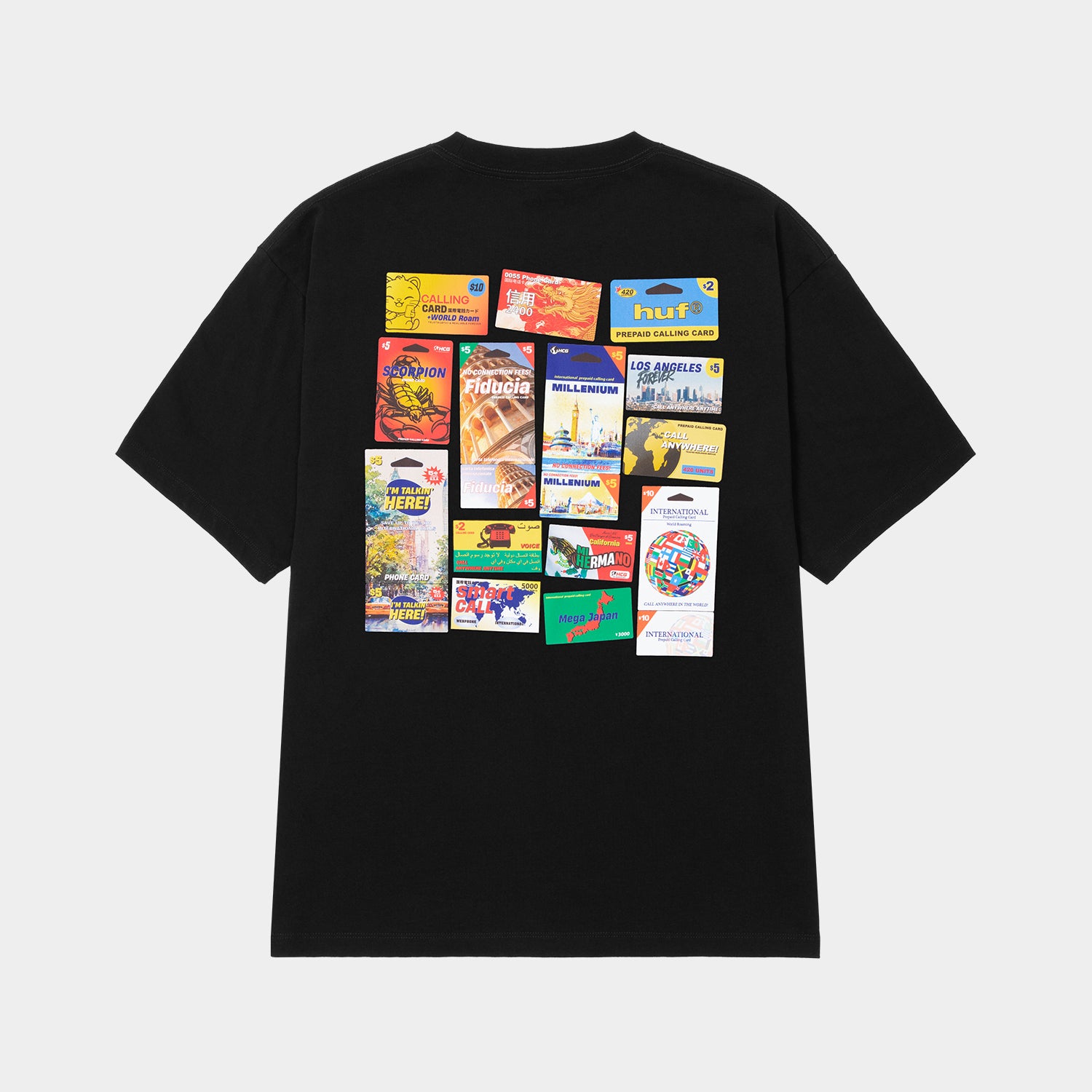 HUF (ハフ) Worldwide JP /T-SHIRTS(Tシャツ)/ CALLING CARDS TEE商品 / BLACK