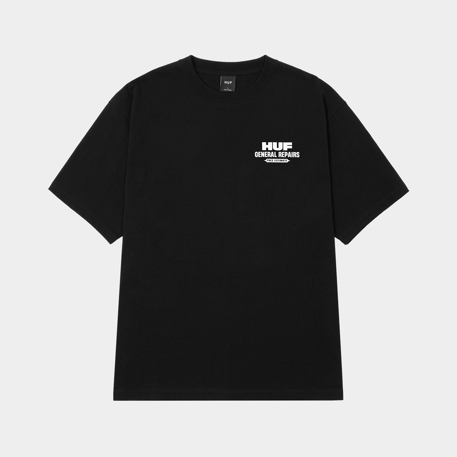 HUF (ハフ) Worldwide JP /T-SHIRTS(Tシャツ)/ GENERAL REPAIRS TEE商品 / BLACK