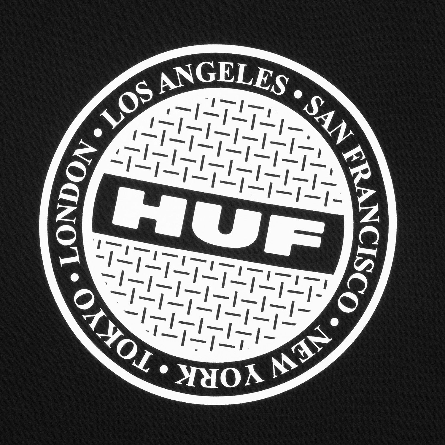 HUF (ハフ) Worldwide JP /T-SHIRTS(Tシャツ)/ MANHOLE LS TEE商品 / WHITE/GREEN