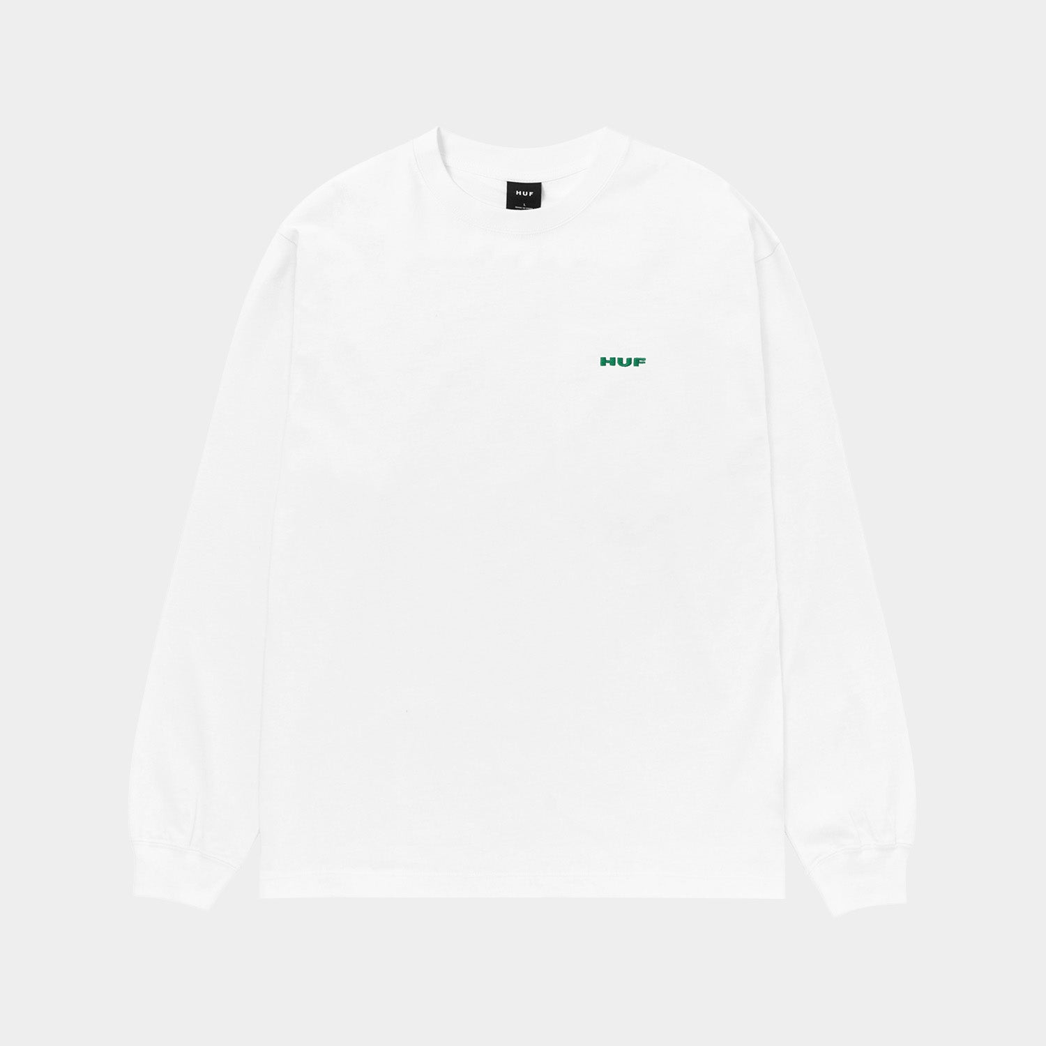 HUF (ハフ) Worldwide JP /T-SHIRTS(Tシャツ)/ MANHOLE LS TEE商品 / WHITE/GREEN
