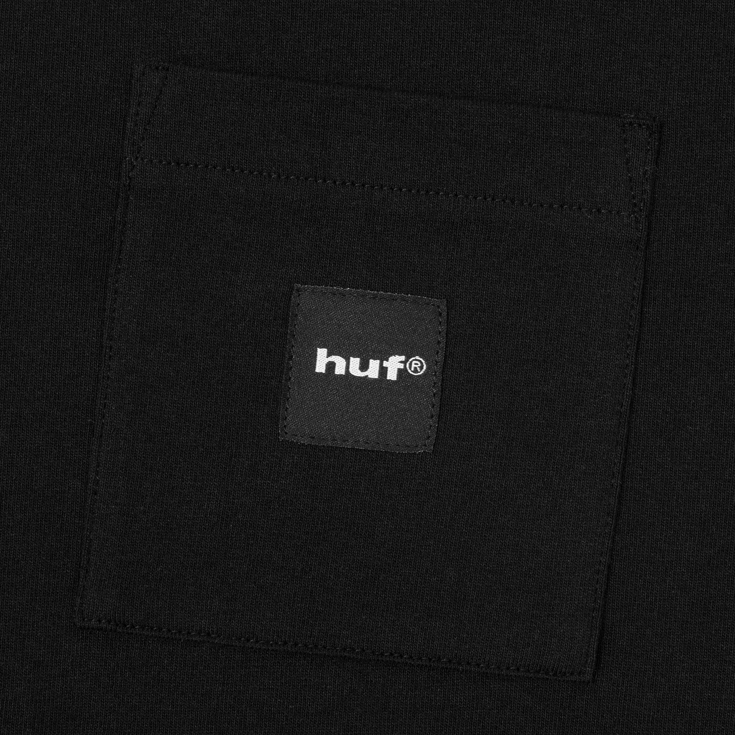 HUF (ハフ) Worldwide JP /T-SHIRTS(Tシャツ)/ BOX LOGO POCKET LS TEE商品 / BLACK