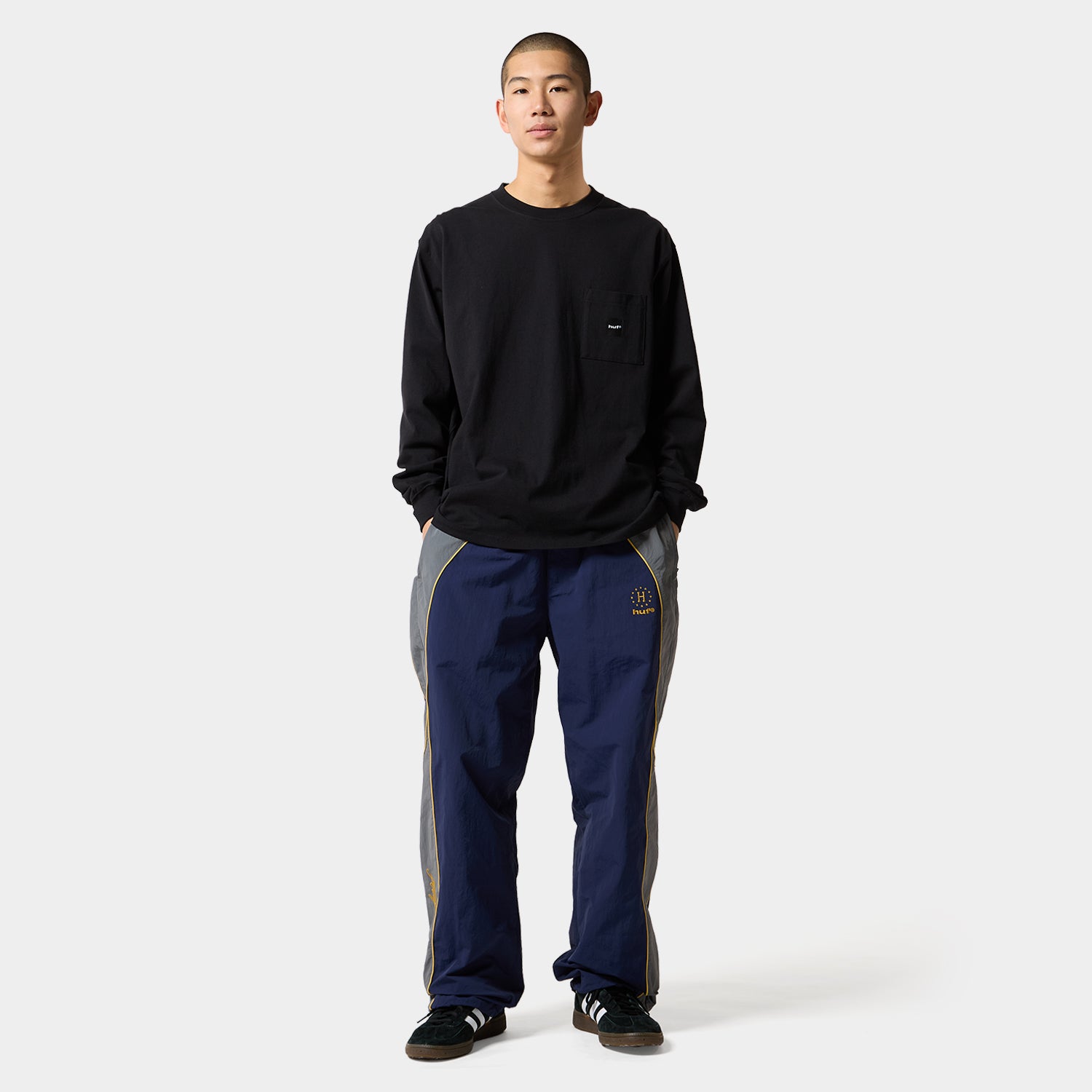 HUF (ハフ) Worldwide JP /T-SHIRTS(Tシャツ)/ BOX LOGO POCKET LS TEE商品 / BLACK