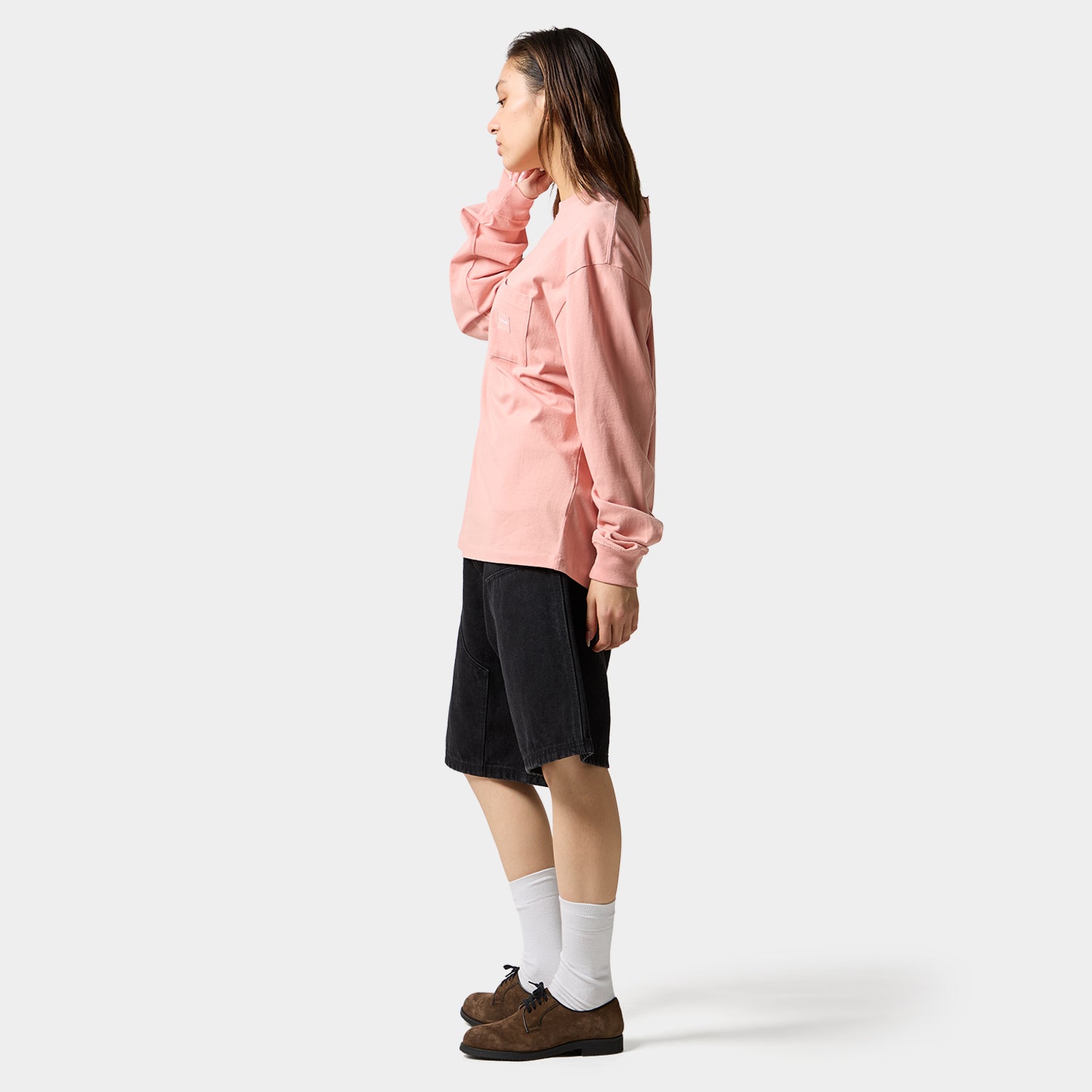 HUF (ハフ) Worldwide JP /T-SHIRTS(Tシャツ)/ BOX LOGO POCKET LS TEE商品 / BLACK