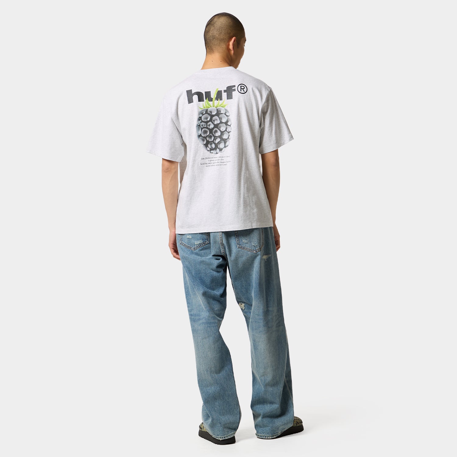 HUF (ハフ) Worldwide JP /T-SHIRTS(Tシャツ)/ BLACK BERRY TEE商品 / ASH GREY