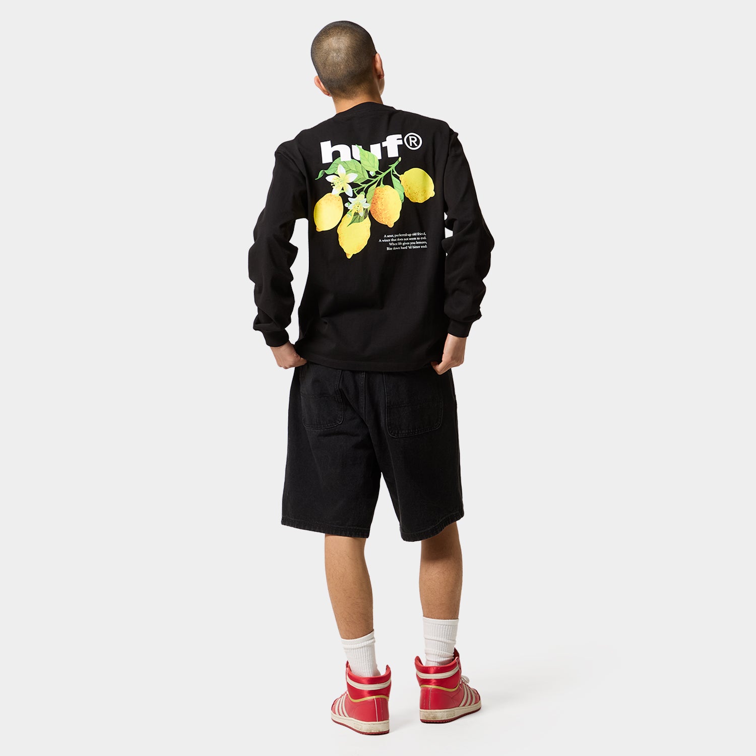 HUF (ハフ) Worldwide JP /T-SHIRTS(Tシャツ)/ SOUR LEMON LS TEE商品 / BLACK
