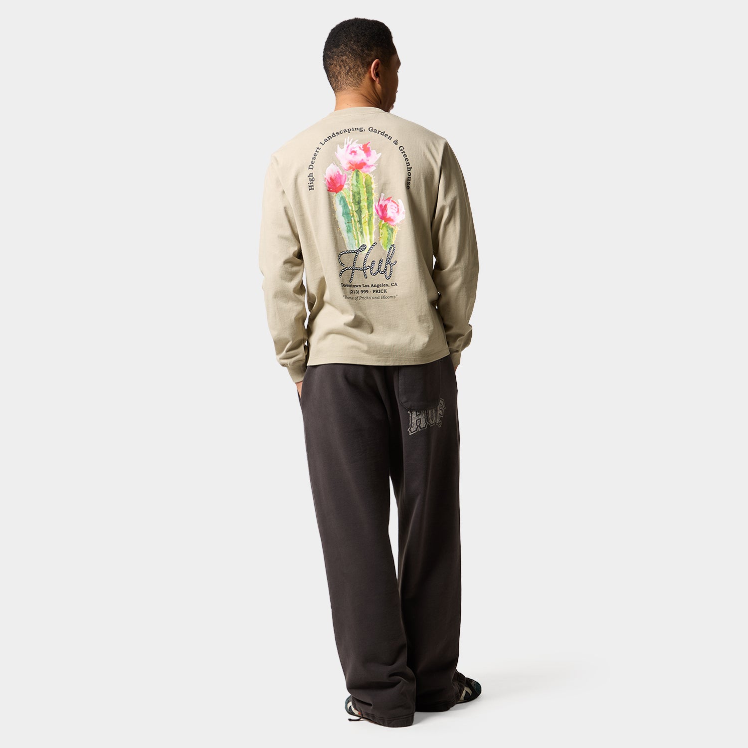 HUF (ハフ) Worldwide JP /T-SHIRTS(Tシャツ)/ DESERT ROSE LS TEE商品 / CHARCOAL