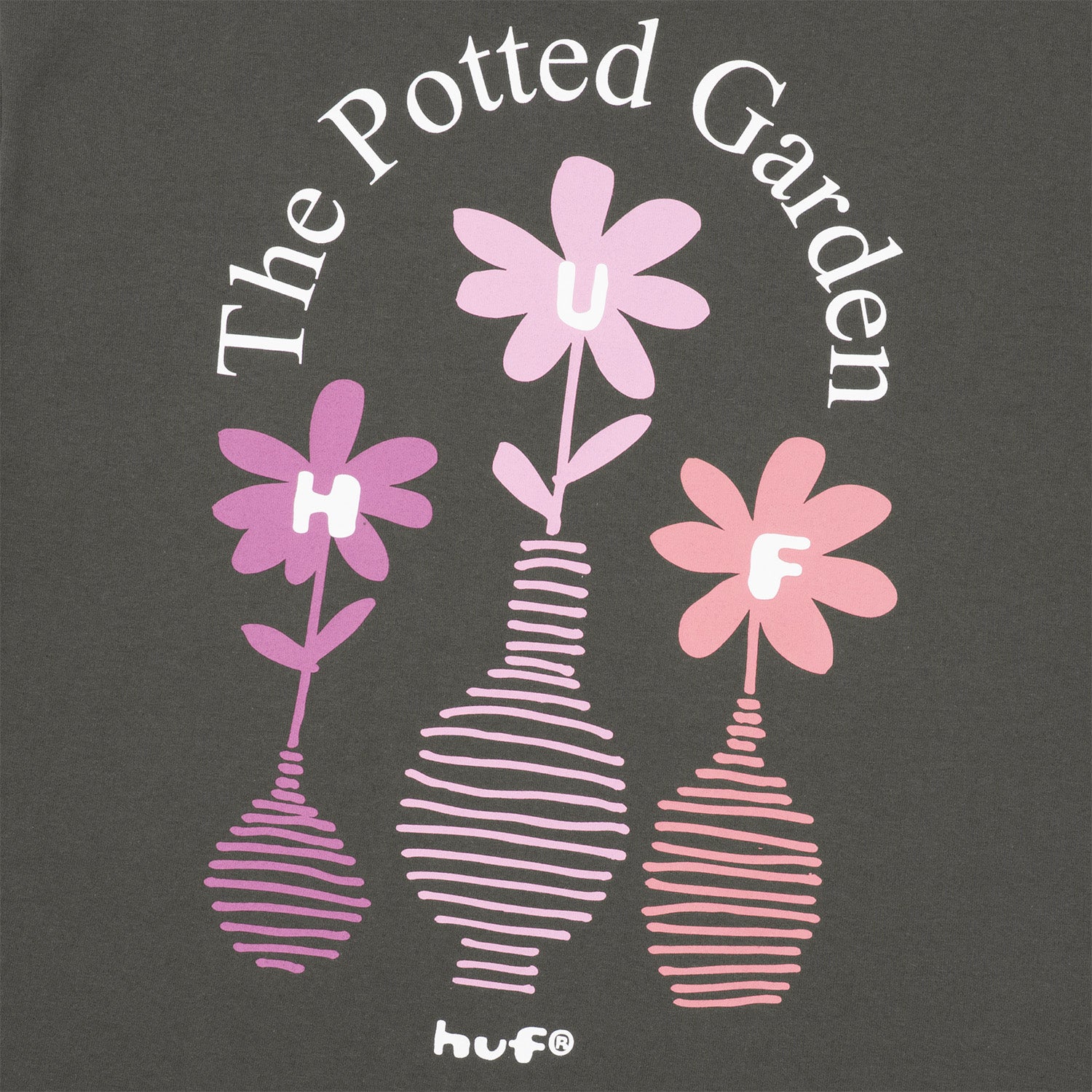 HUF (ハフ) Worldwide JP /T-SHIRTS(Tシャツ)/ THE POTTED GARDEN TEE商品 / CHARCOAL