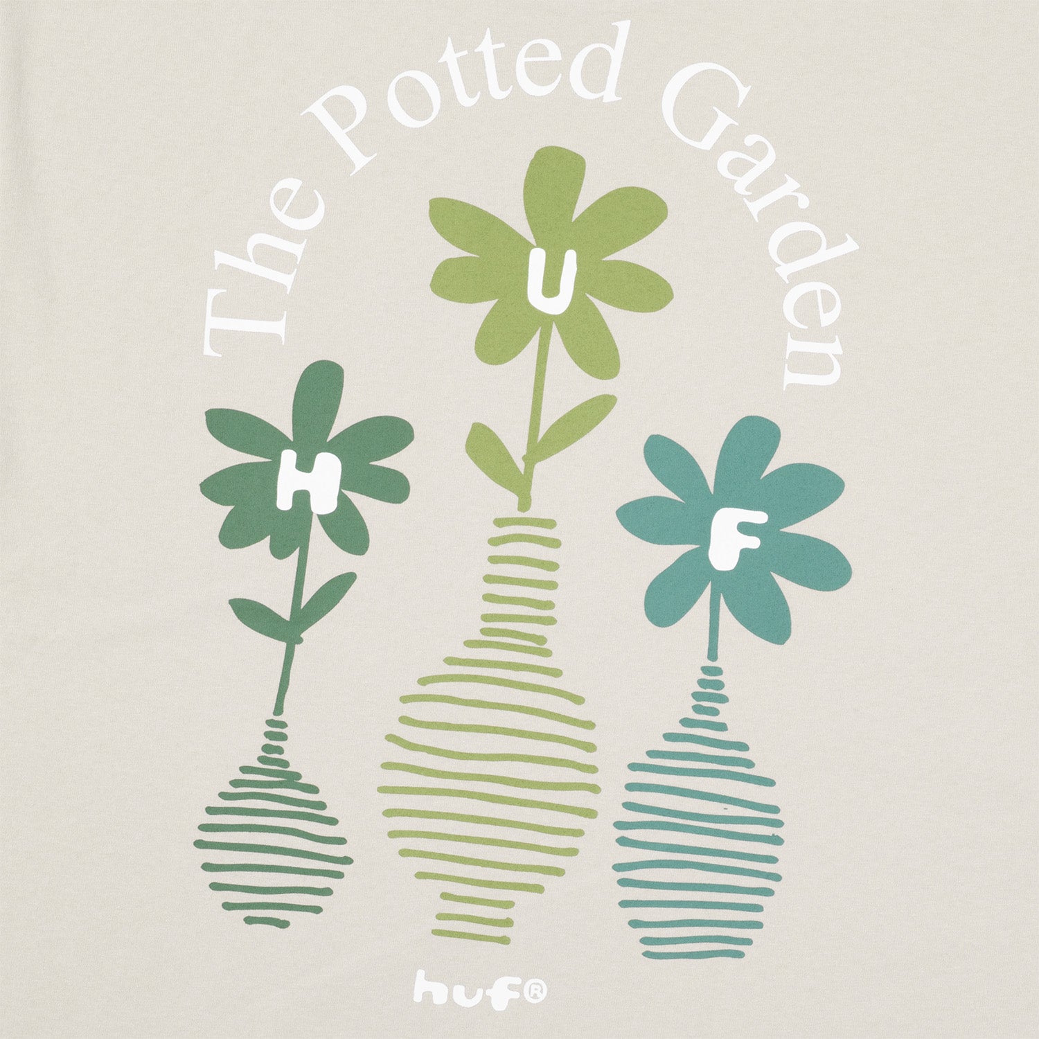 HUF (ハフ) Worldwide JP /T-SHIRTS(Tシャツ)/ THE POTTED GARDEN TEE商品 / CHARCOAL