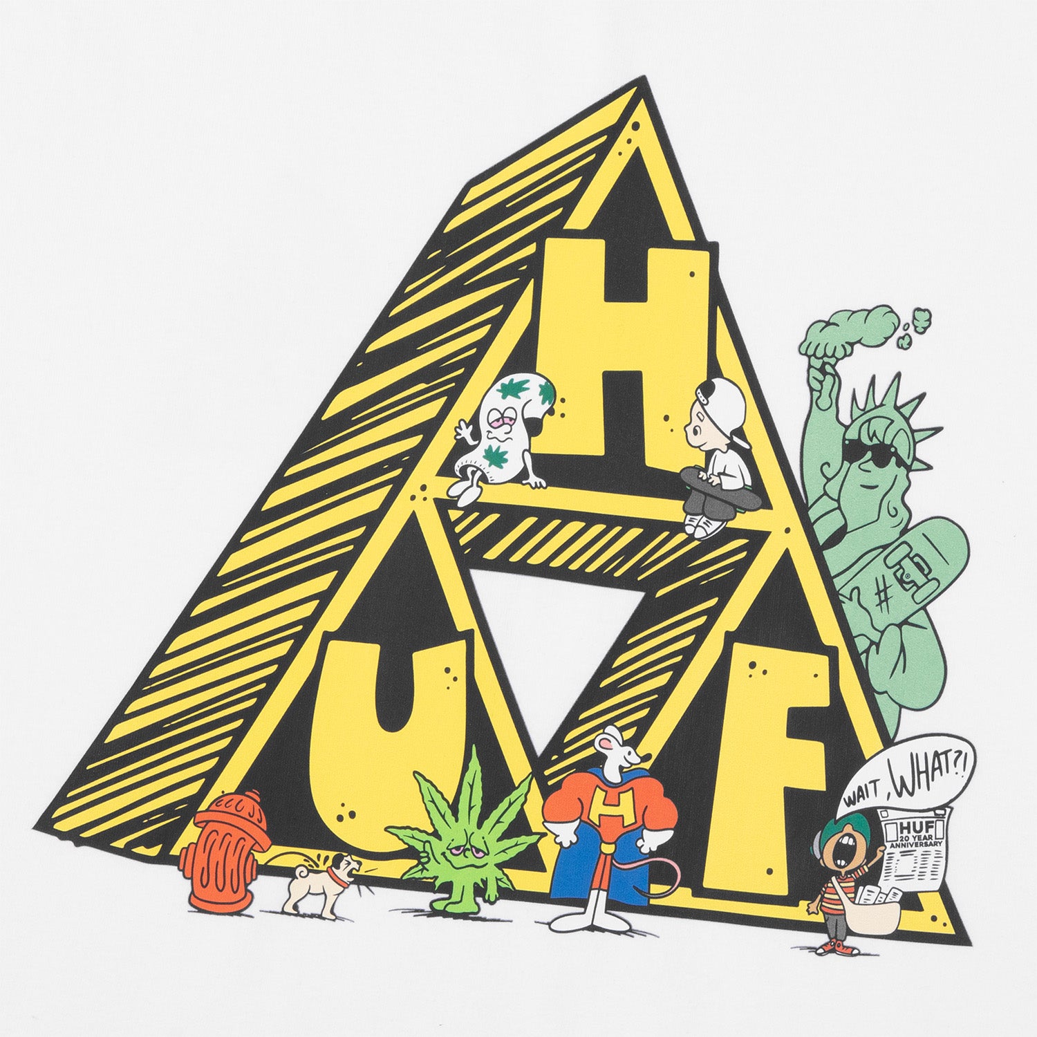 HUF (ハフ) Worldwide JP /T-SHIRTS(Tシャツ)/ 【オンラインストア限定】SATURDAY MORNING TT TEE商品 / WHITE