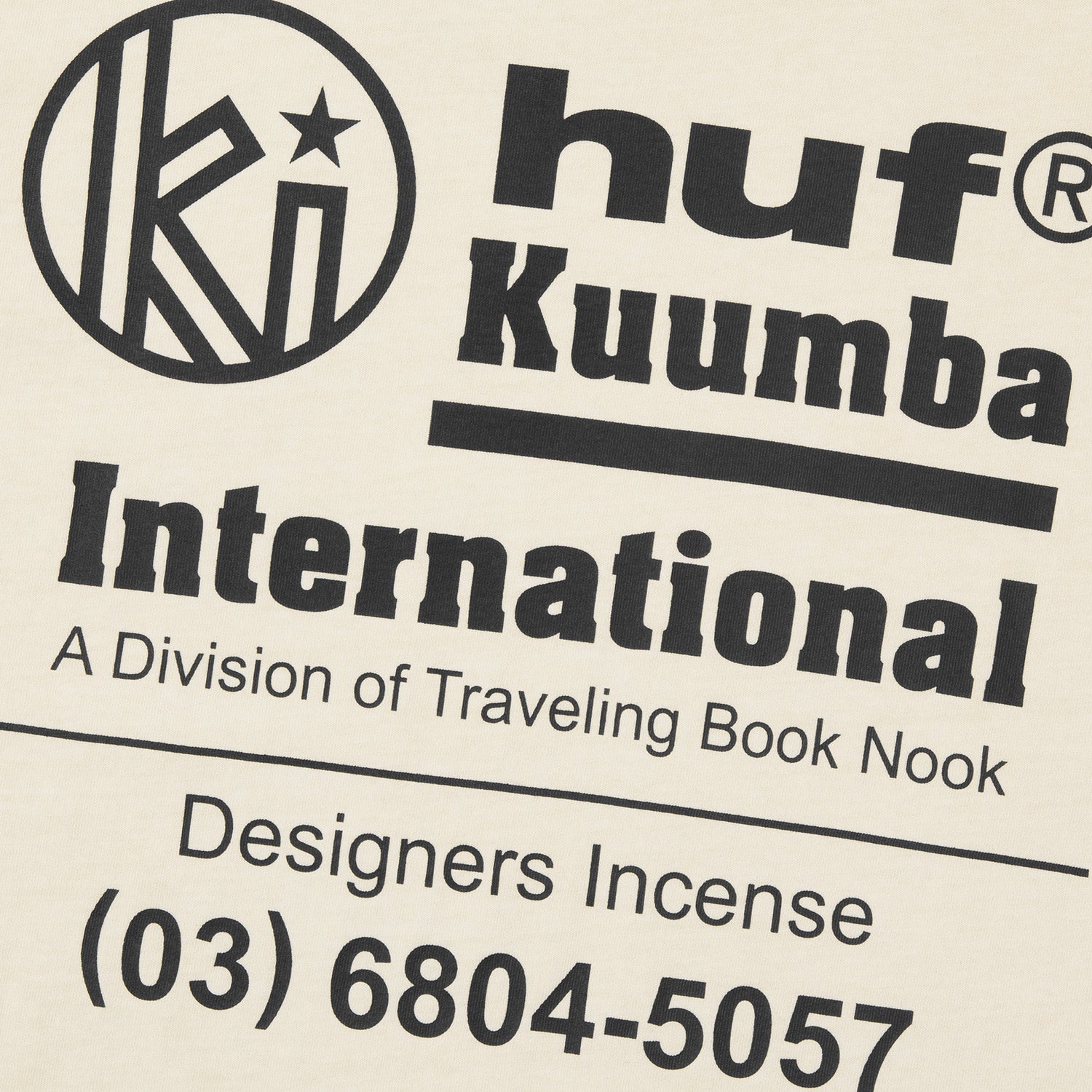 HUF (ハフ) Worldwide JP /T-SHIRTS(Tシャツ)/ HUF X KUUMBA INTERNATIONAL KUUMBA TEE商品 / CREAM