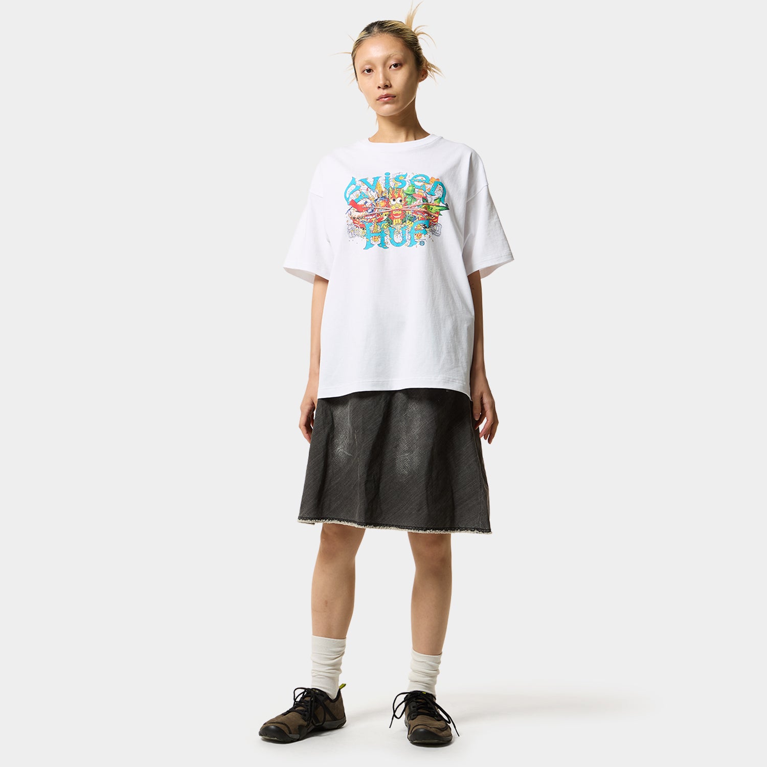 HUF (ハフ) Worldwide JP /T-SHIRTS(Tシャツ)/ HUF X EVISEN SKATEBOARDS DRAGON TEE商品 / BLACK