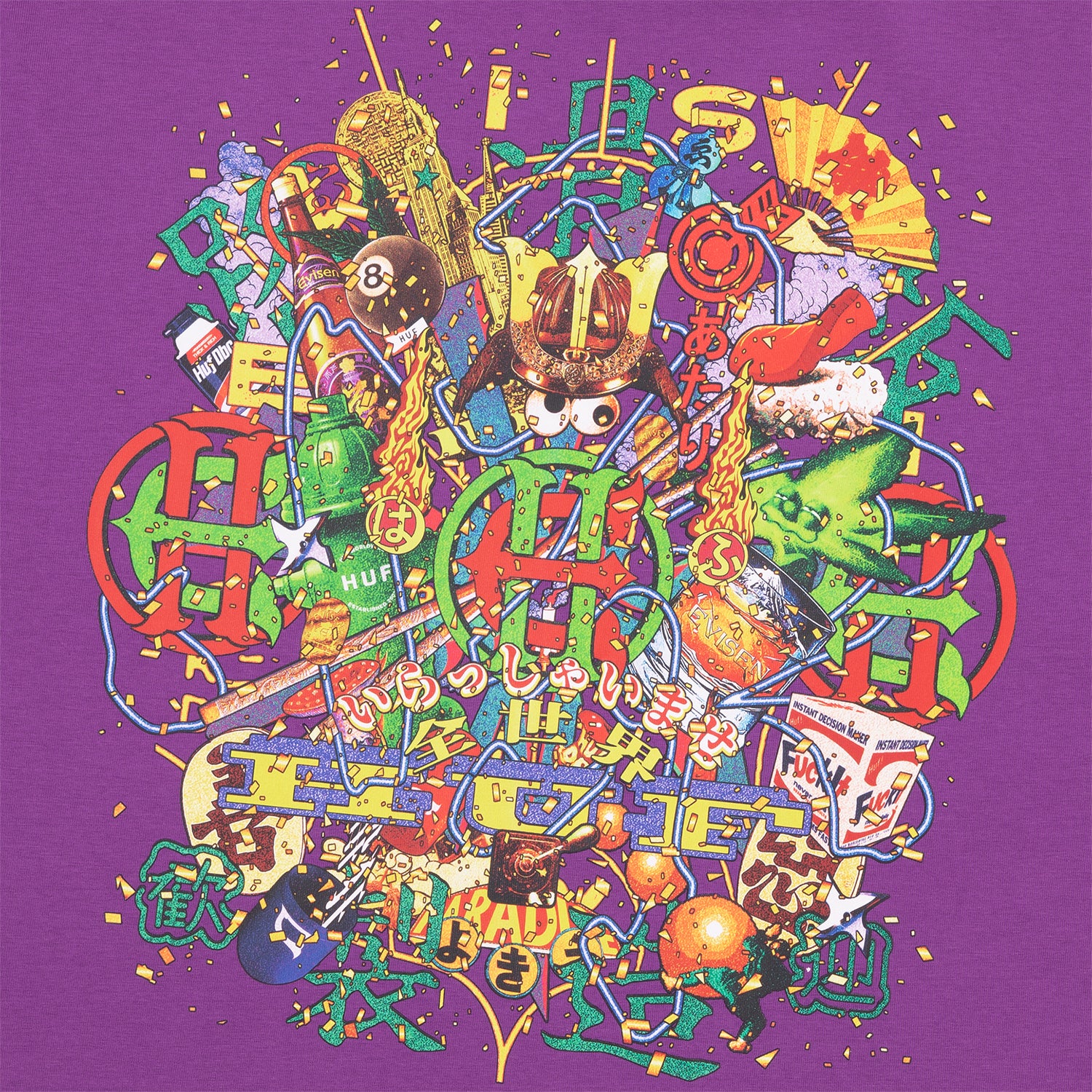 HUF (ハフ) Worldwide JP /T-SHIRTS(Tシャツ)/ HUF X EVISEN SKATEBOARDS HUF ALLSTAR TEE商品 / PURPLE