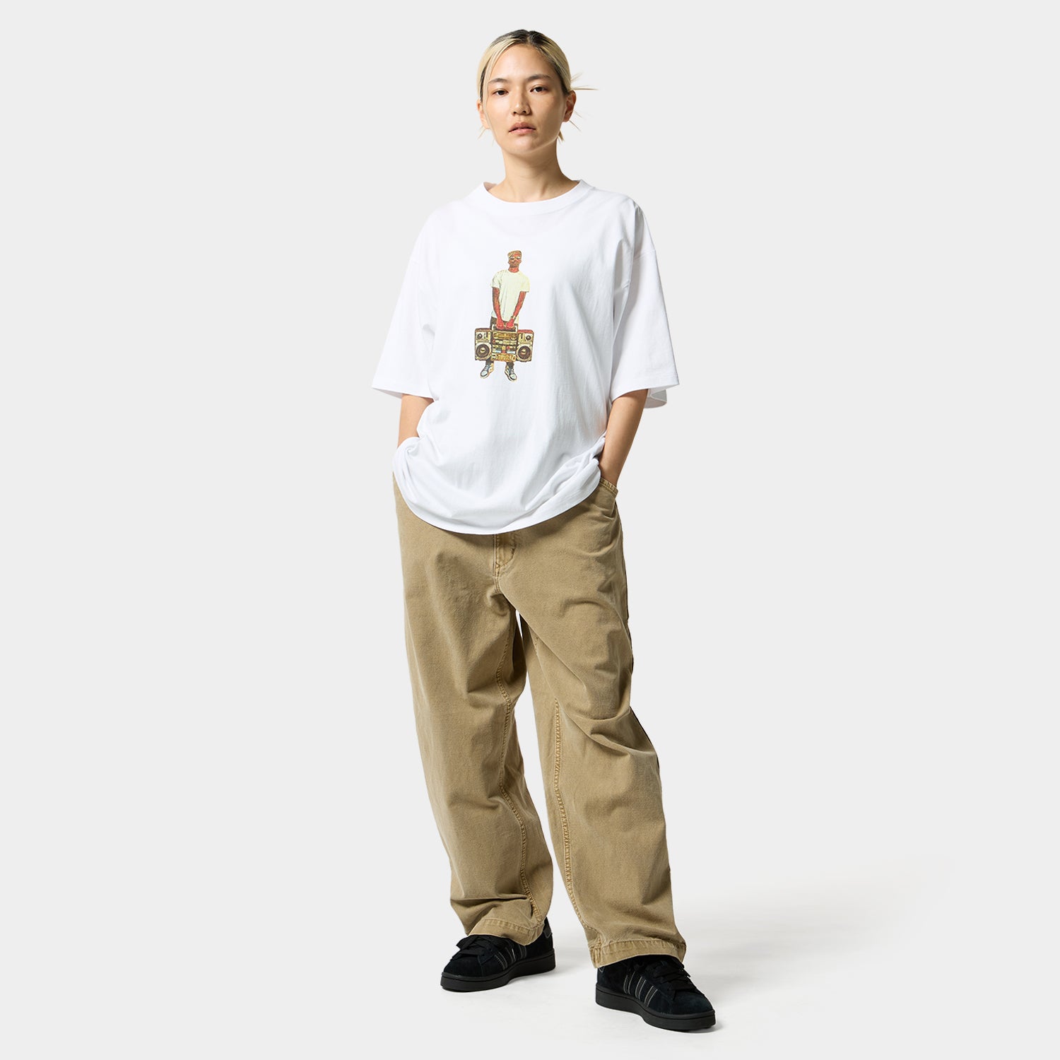 HUF (ハフ) Worldwide JP /T-SHIRTS(Tシャツ)/ HUF X J.ROCC X STONES THROW TEE商品 / WHITE
