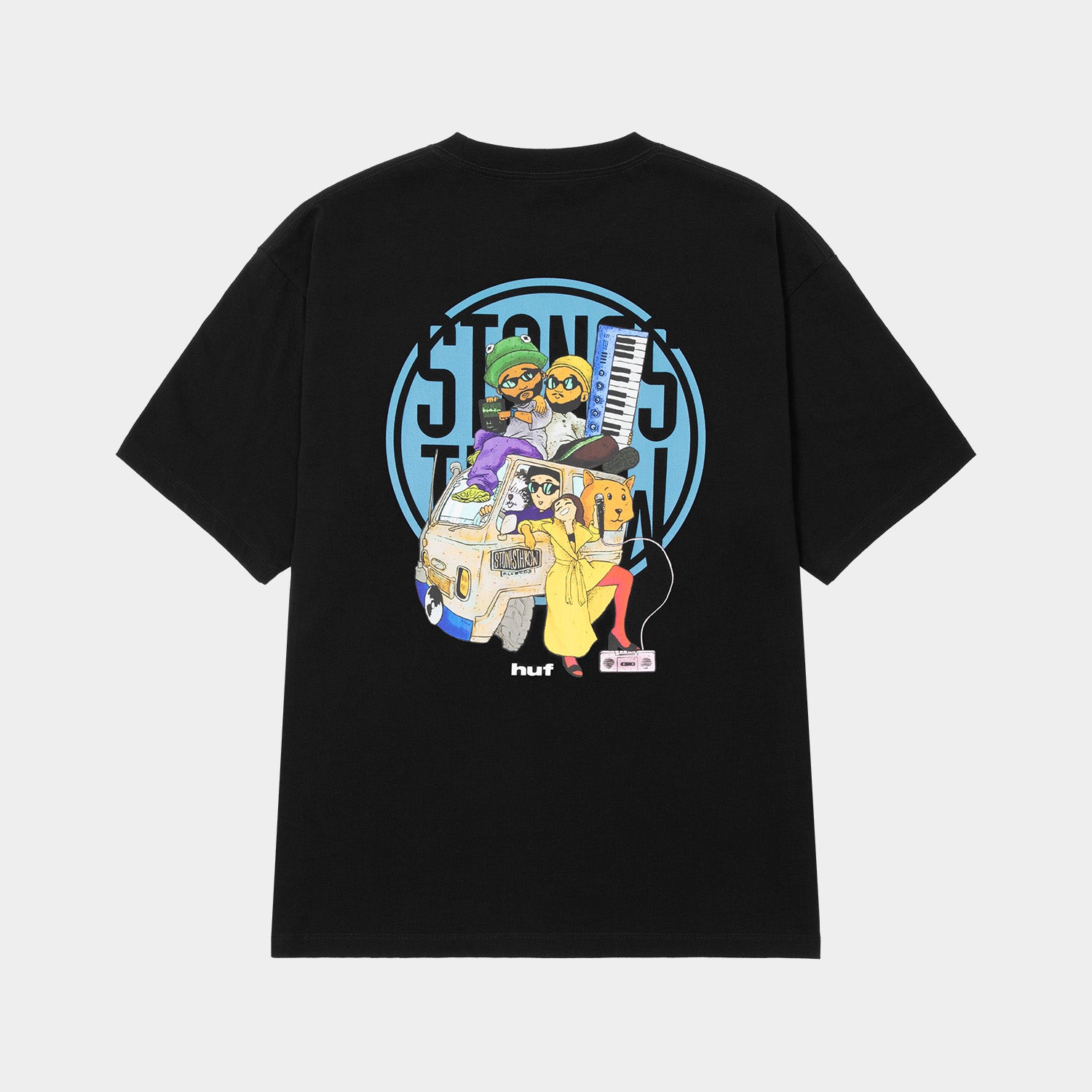 HUF (ハフ) Worldwide JP /T-SHIRTS(Tシャツ)/ HUF X STONES THROW 30th JAPAN TOUR TEE商品 / BLACK