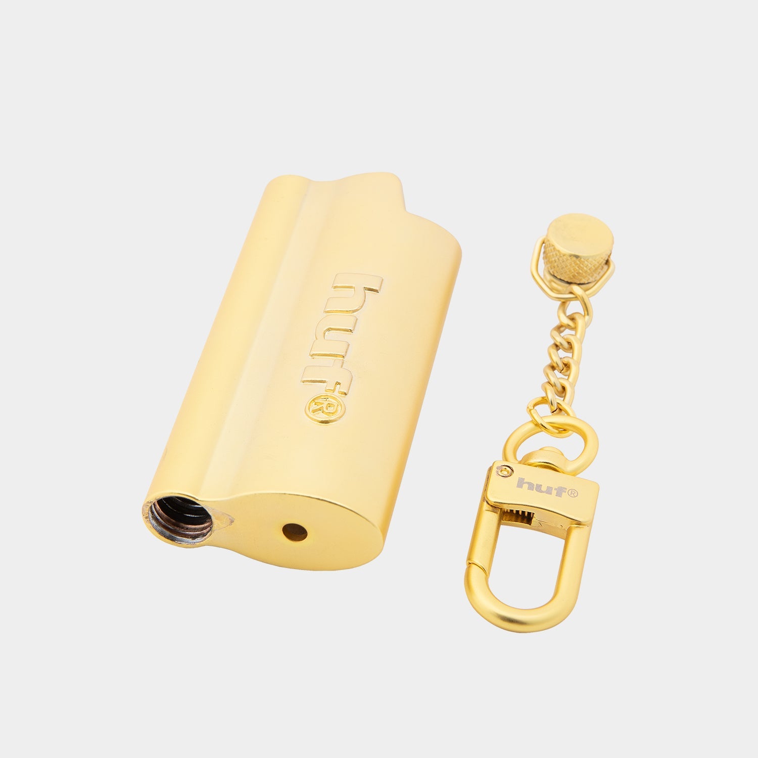 HUF (ハフ) Worldwide JP /（）/ BURNER LIGHTER SLEEVE KEYCHAIN商品 / SILVER