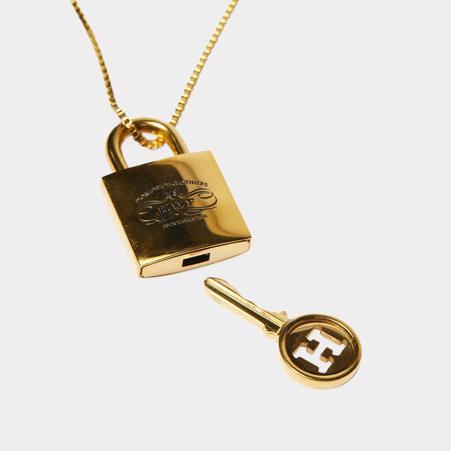 HUF (ハフ) Worldwide JP /JEWELRY（ジュエリー）/ LOCK &amp; KEY PENDANT商品 / GOLD