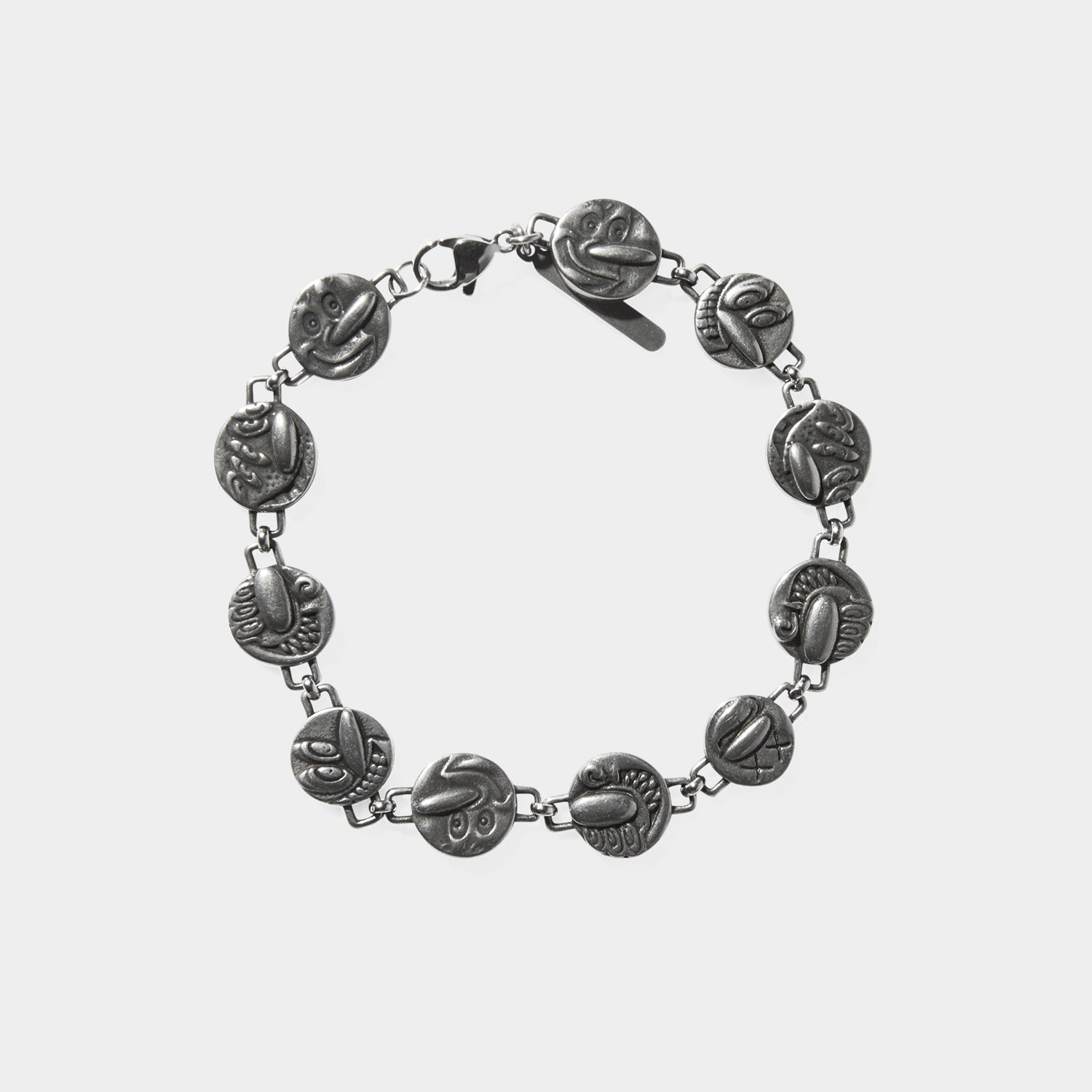 HUF (ハフ) Worldwide JP /JEWELRY（ジュエリー）/ KENNY SCHARF ROUND GUYS CHARM BRACELET商品 / SILVER