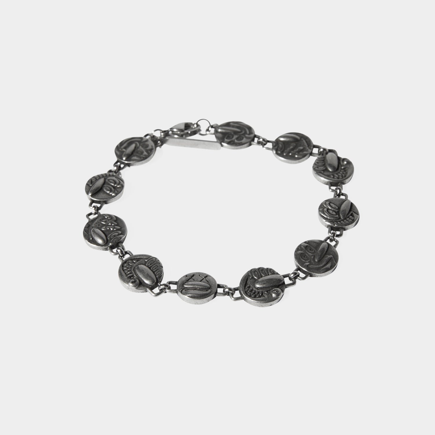 HUF (ハフ) Worldwide JP /JEWELRY（ジュエリー）/ KENNY SCHARF ROUND GUYS CHARM BRACELET商品 / SILVER