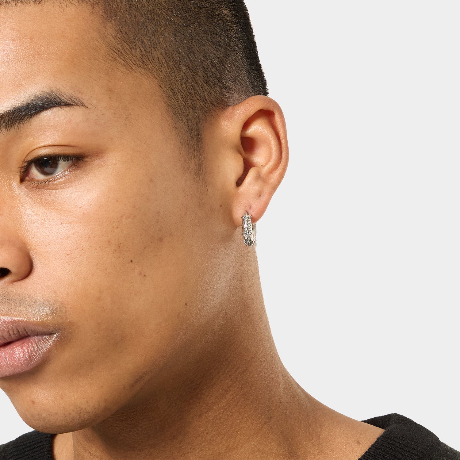 HUF (ハフ) Worldwide JP /JEWELRY（ジュエリー）/ PLANTLIFE HOOP PIERCE商品 / SILVER