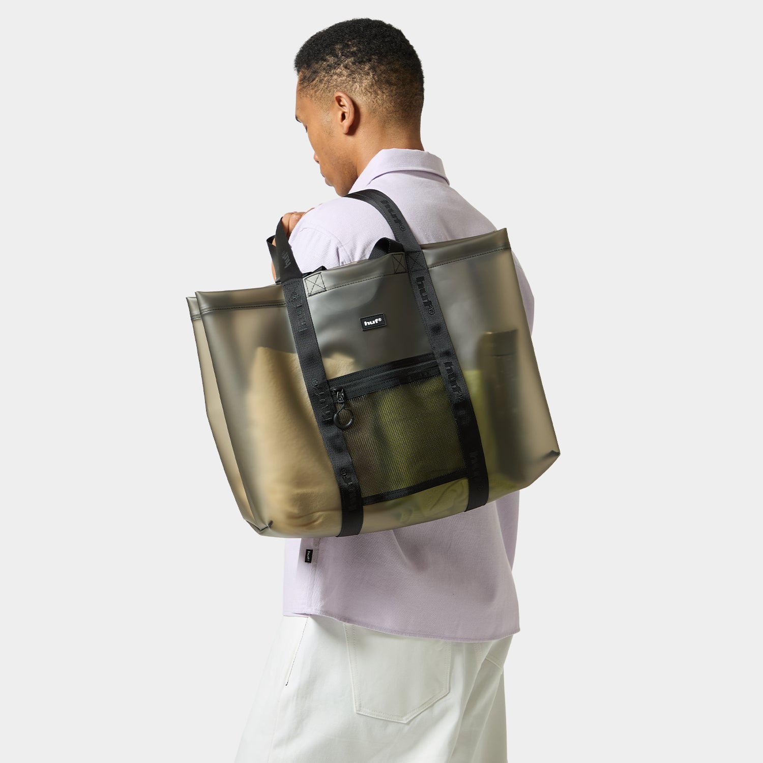 HUF (ハフ) Worldwide JP /BAGS（バッグ）/ MERCER TRANSPARENT 2WAY TOTE商品 / BLACK