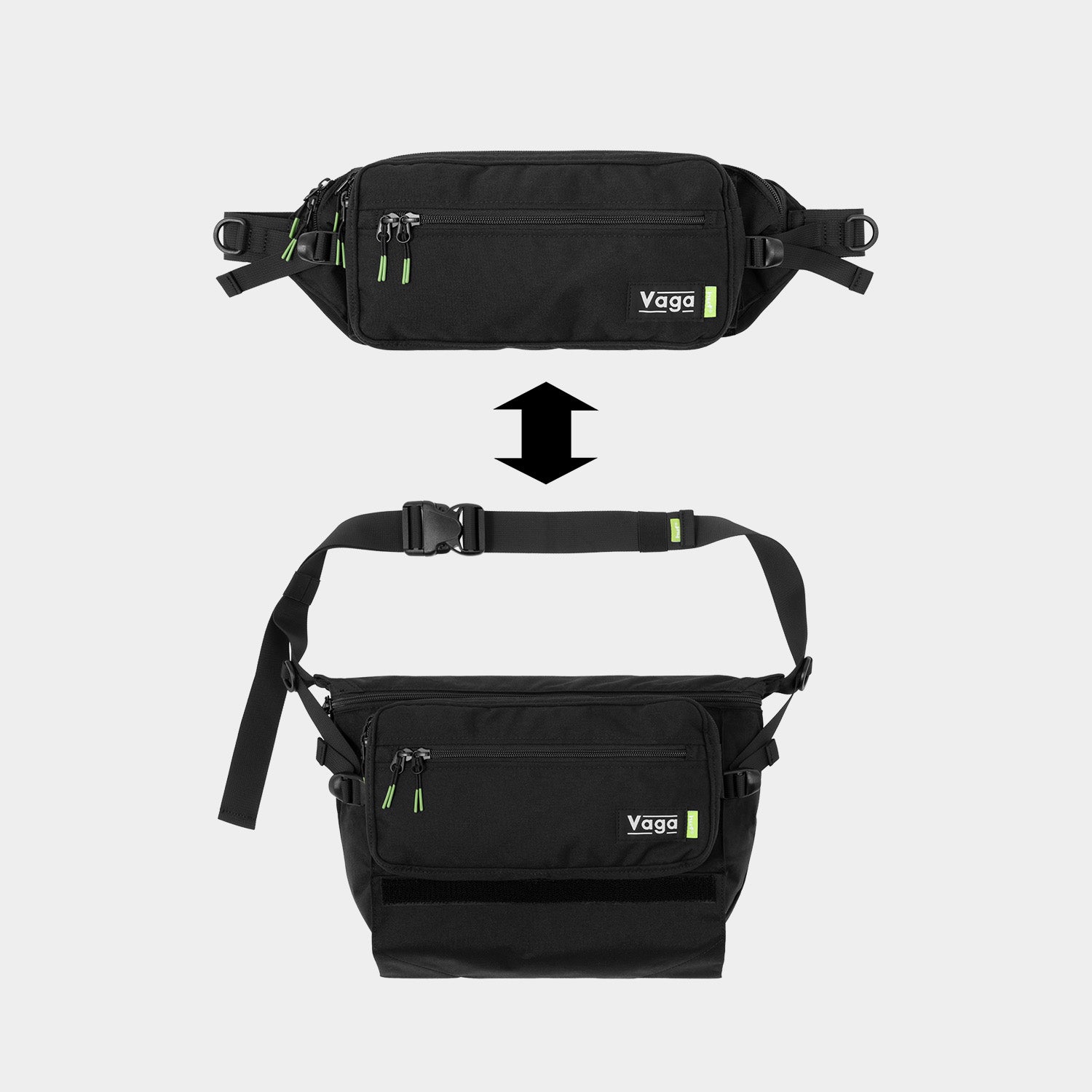 HUF (ハフ) Worldwide JP /BAGS（バッグ）/ HUF X VAGA MAGIC POCKET商品 / BLACK