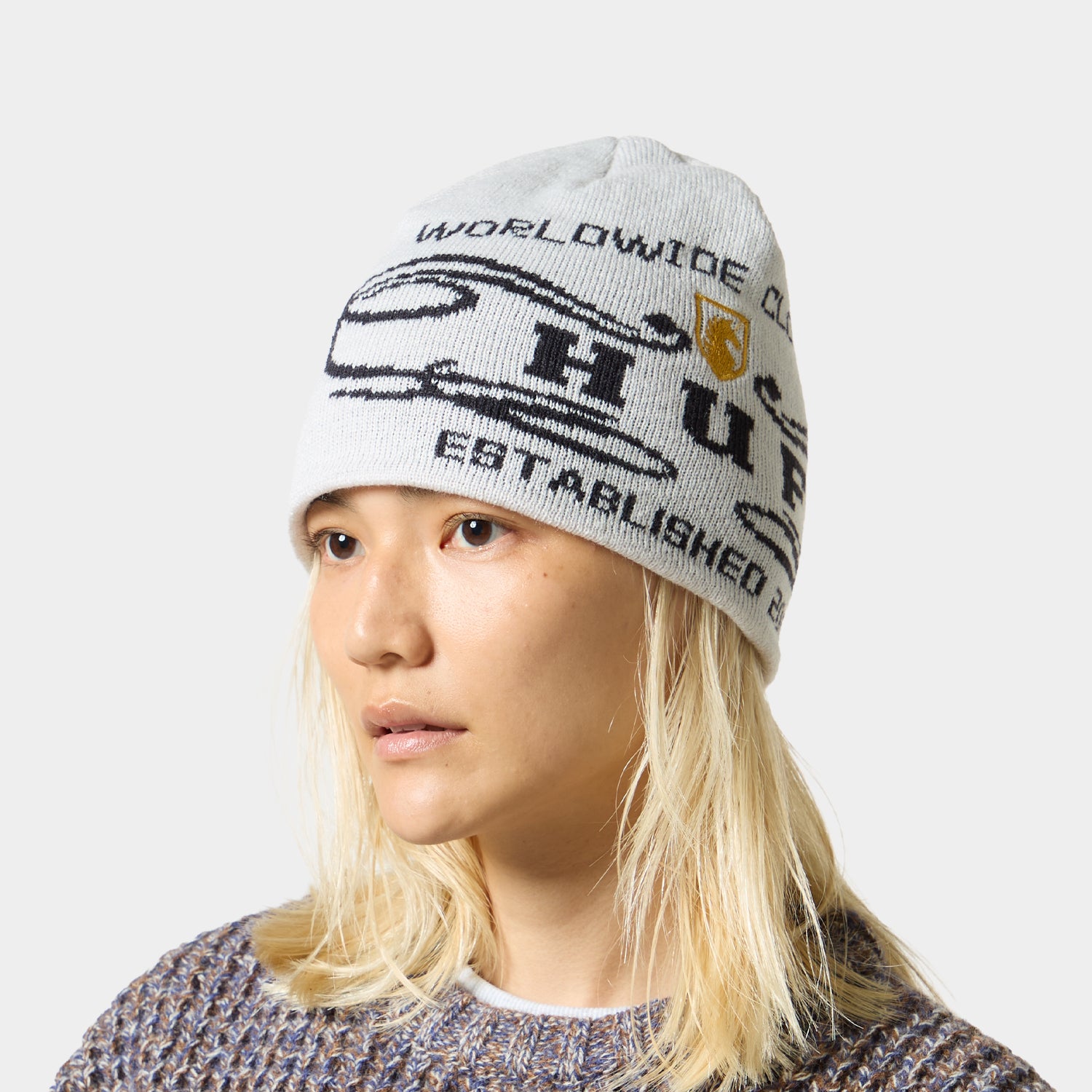 HUF (ハフ) Worldwide JP /HATS ＆ BEANIES（ハット&ビーニー）/ WORLDWIDE CLOTHIERS BEANIE商品 / NATURAL