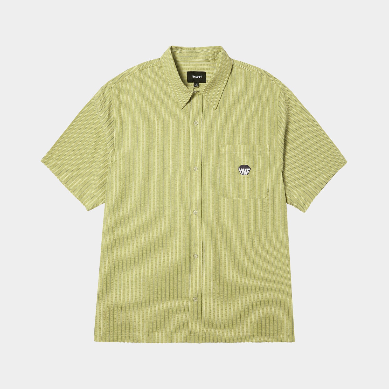 HUF (ハフ) Worldwide JP /TOPS & SHIRTS（トップス&シャツ）/ BIG BLOCK STRIPED SHIRT商品 / DRIED HERB