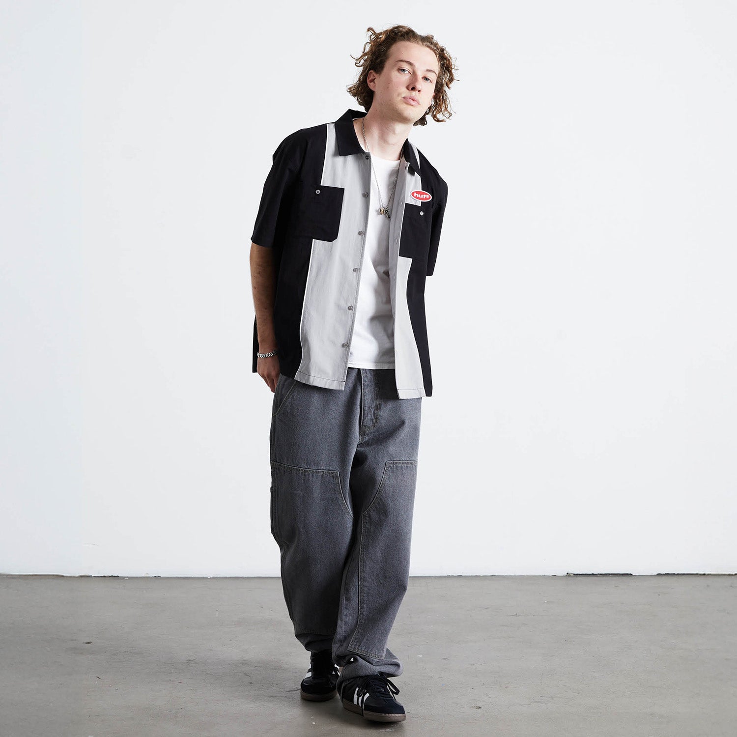 HUF (ハフ) Worldwide JP /TOPS & SHIRTS（トップス&シャツ）/ URETHANE WORK SHIRT商品 / BLACK