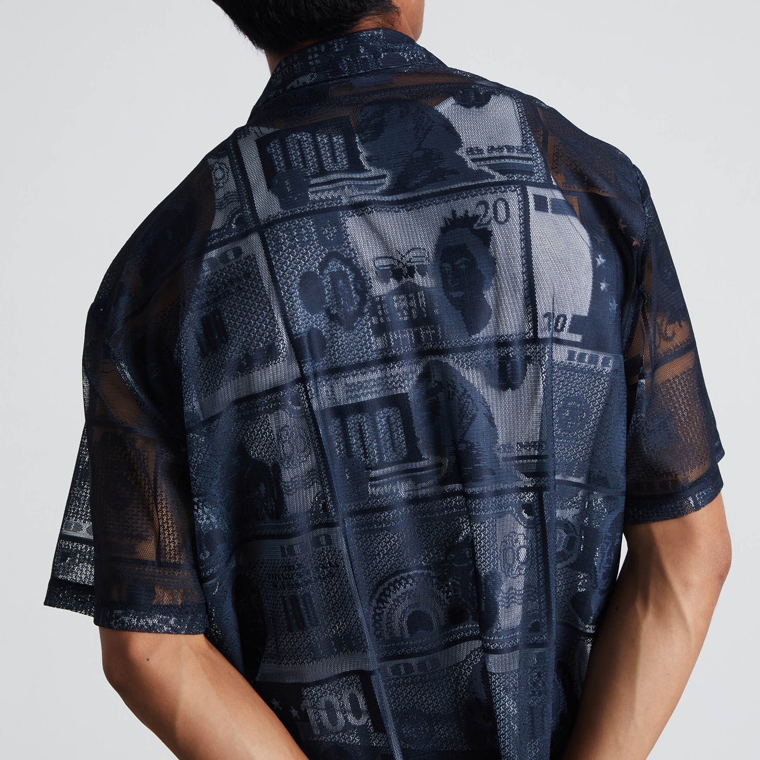HUF (ハフ) Worldwide JP /TOPS & SHIRTS（トップス&シャツ）/ GLOBAL CURRENCY LACE SHIRT商品 / BLACK