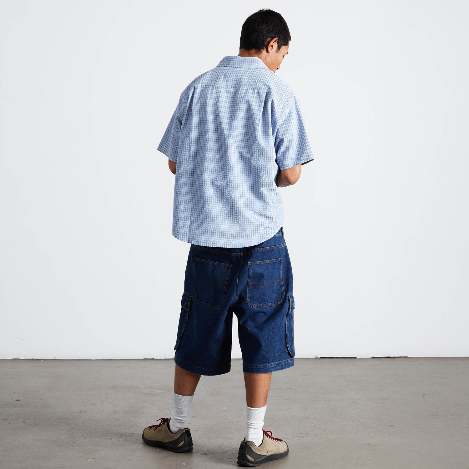 HUF (ハフ) Worldwide JP /T-SHIRTS（Tシャツ）/ STUCK ON YOU PLAID SHIRT商品 / ICE BLUE
