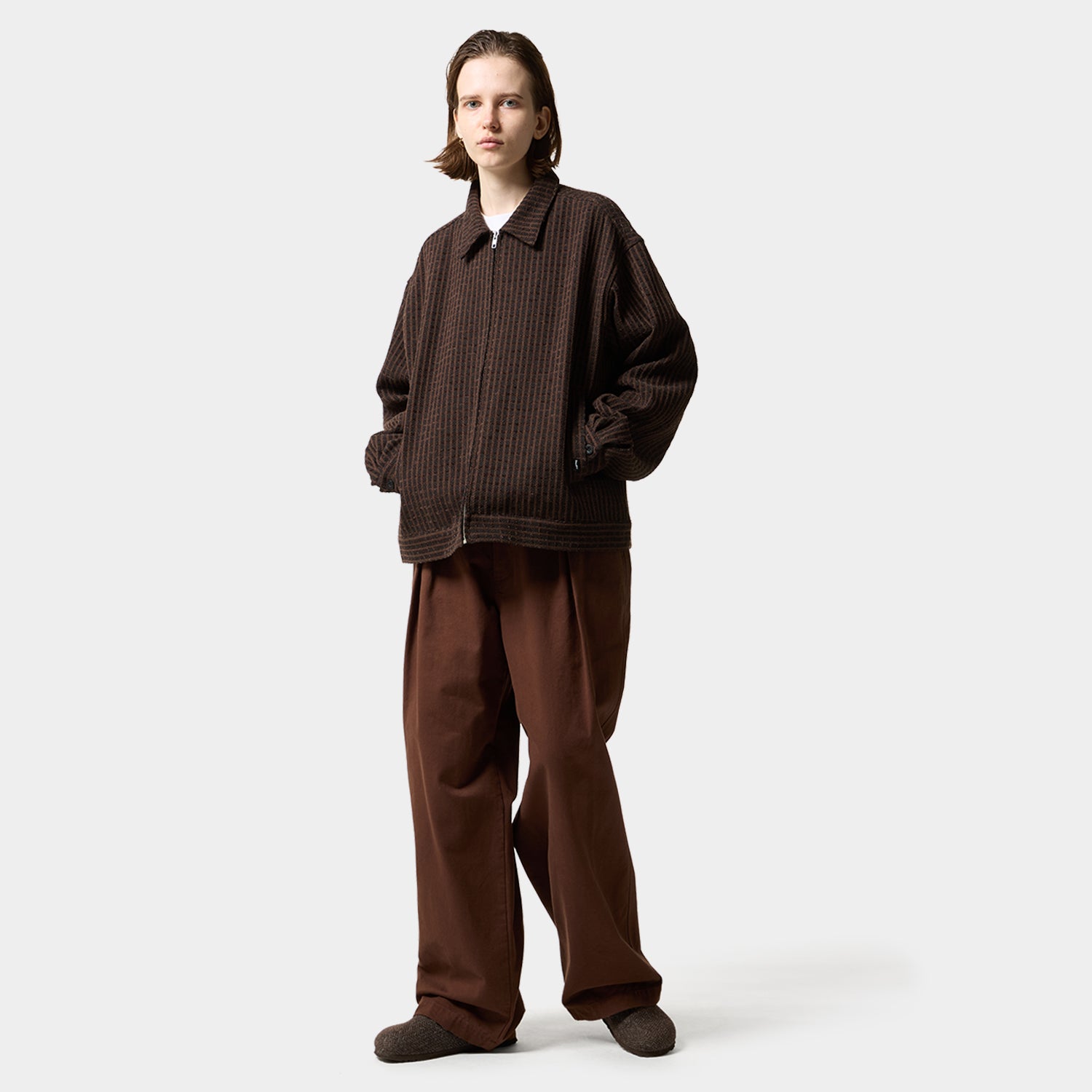 HUF (ハフ) Worldwide JP /TOPS & SHIRTS（トップス&シャツ）/ WAFFLE WEAVING ZIP LS SHIRT商品 / DESERT