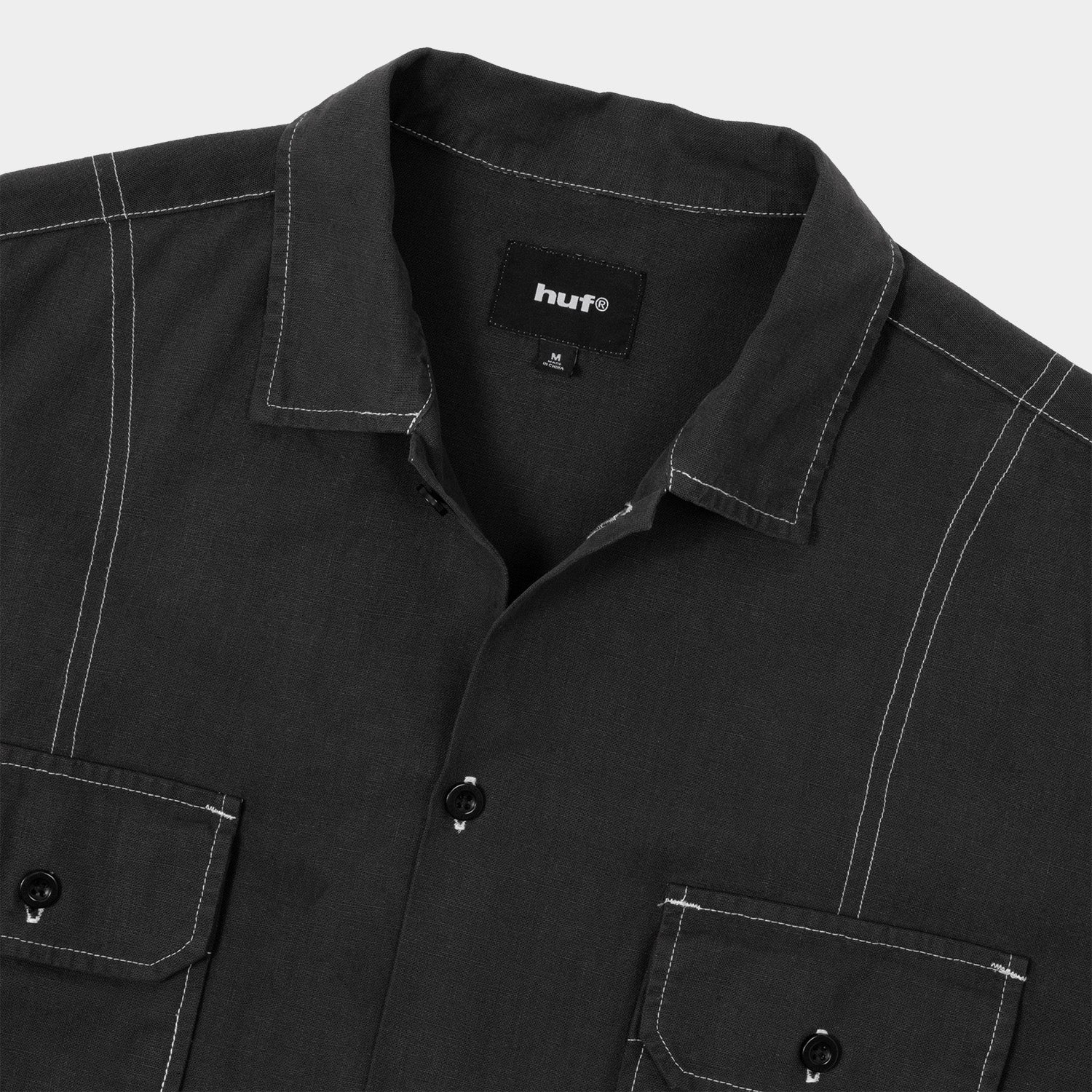 HUF (ハフ) Worldwide JP /TOPS & SHIRTS（トップス&シャツ）/ huf CO-OP CONTRAST DYED SHIRT商品 / BURGUNDY